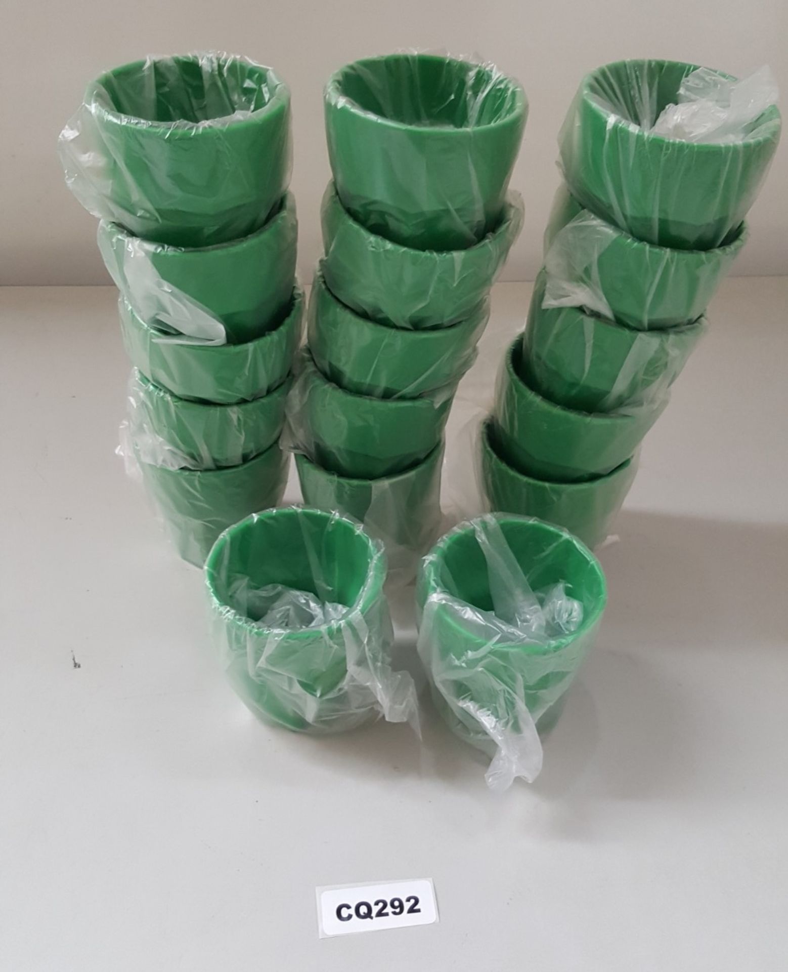 17 x NEW BBP Polycarbonate Rocks Tumbler Cups 256ml Green - Ref CQ292