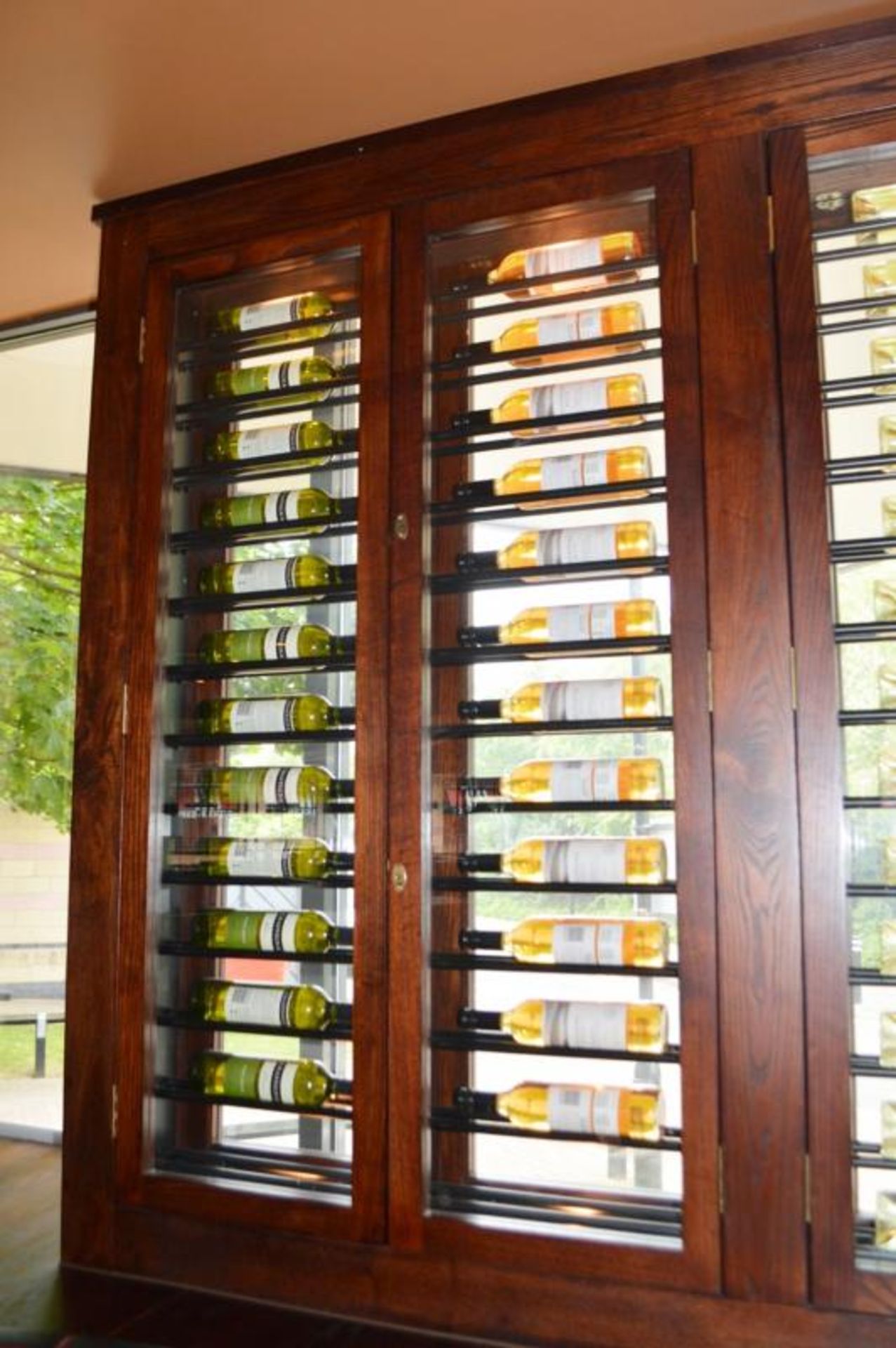 1 x Large Four Door Wine Bottle Display Cabinet With a 52 Bottle Capacity - H175 x W210 x D22 - Image 7 of 7
