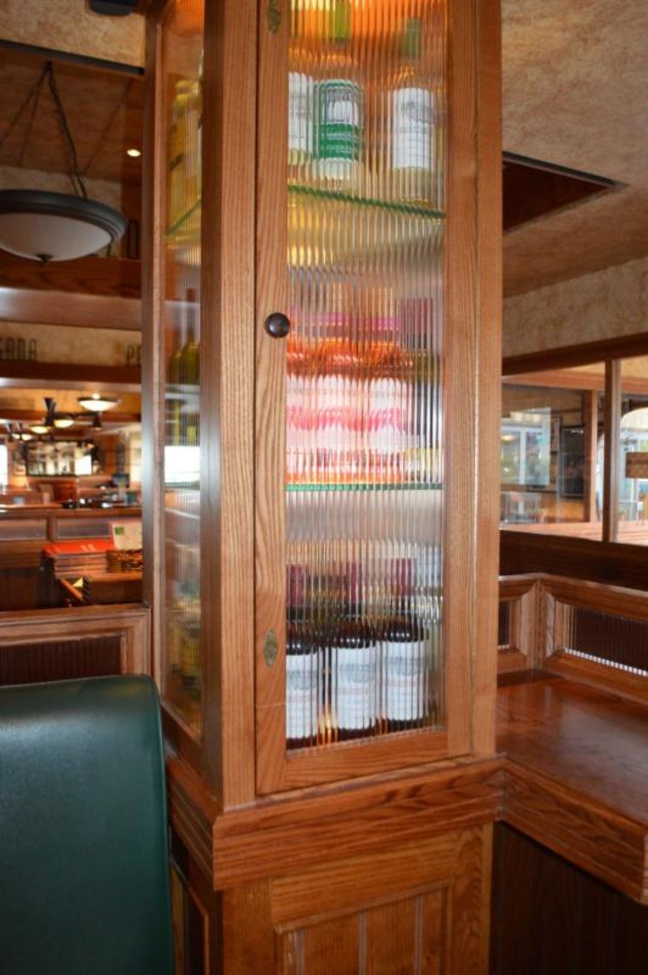 1 x Bar Restaurant Room Partition With Seating Bench, Pillar, Wine Cabinet and Foot Rest - Overall S - Image 10 of 21