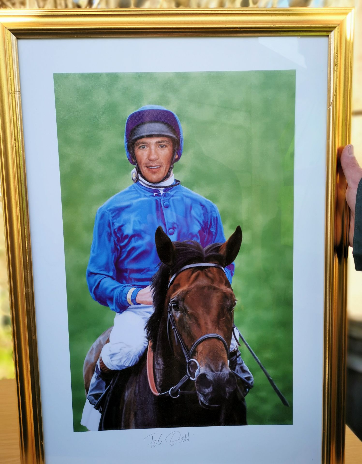 1 x Signed Frankie Dettori Picture - Dimensions: 780 x 540 mm - CL355 - Location: Great Yarmouth