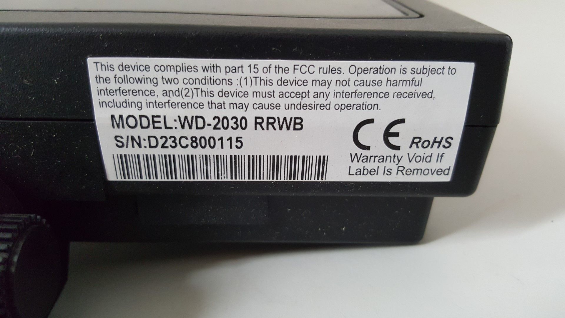 1 x Led Cash Till Customer Display Unit Digipos WD-2030 RRWB - Ref CQ311 - Image 2 of 2