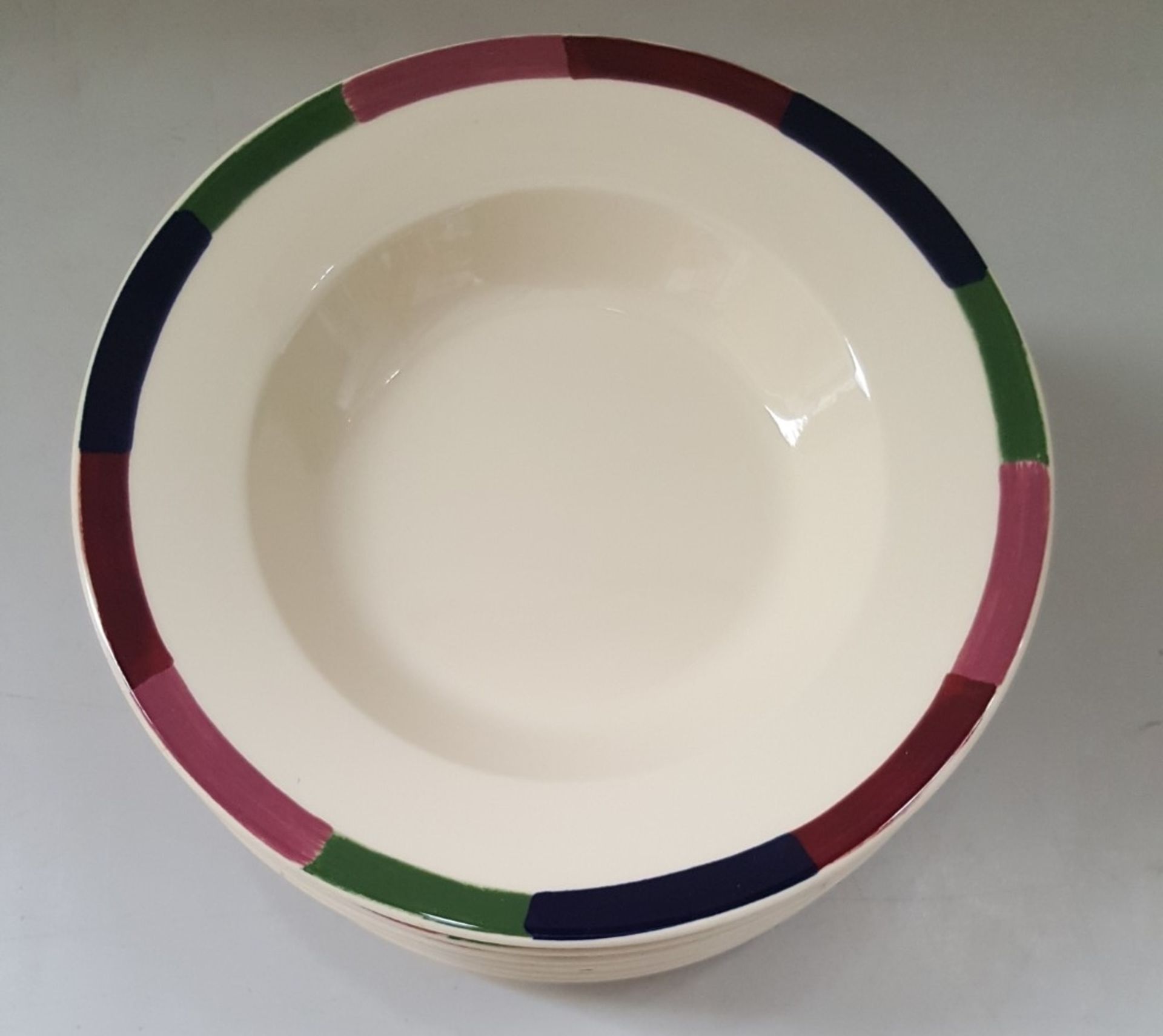 15 x Steelite Soup Plates Cream With Pattered Egde 26.5CM - Ref CQ263 - Bild 3 aus 5