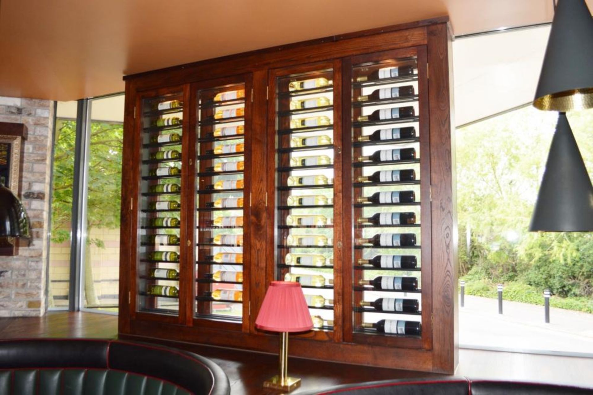 1 x Large Four Door Wine Bottle Display Cabinet With a 52 Bottle Capacity - H175 x W210 x D22 - Image 6 of 7