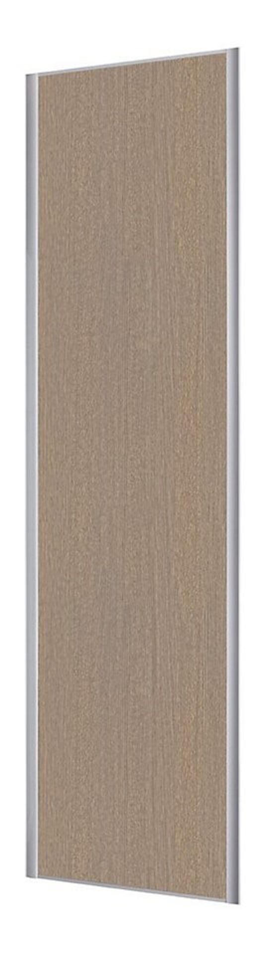 2 x VALLA 1 Sliding Wardrobe Door In Oak With Grey Lacquered Steel Profiles - CL373 - Ref: NC213, NC