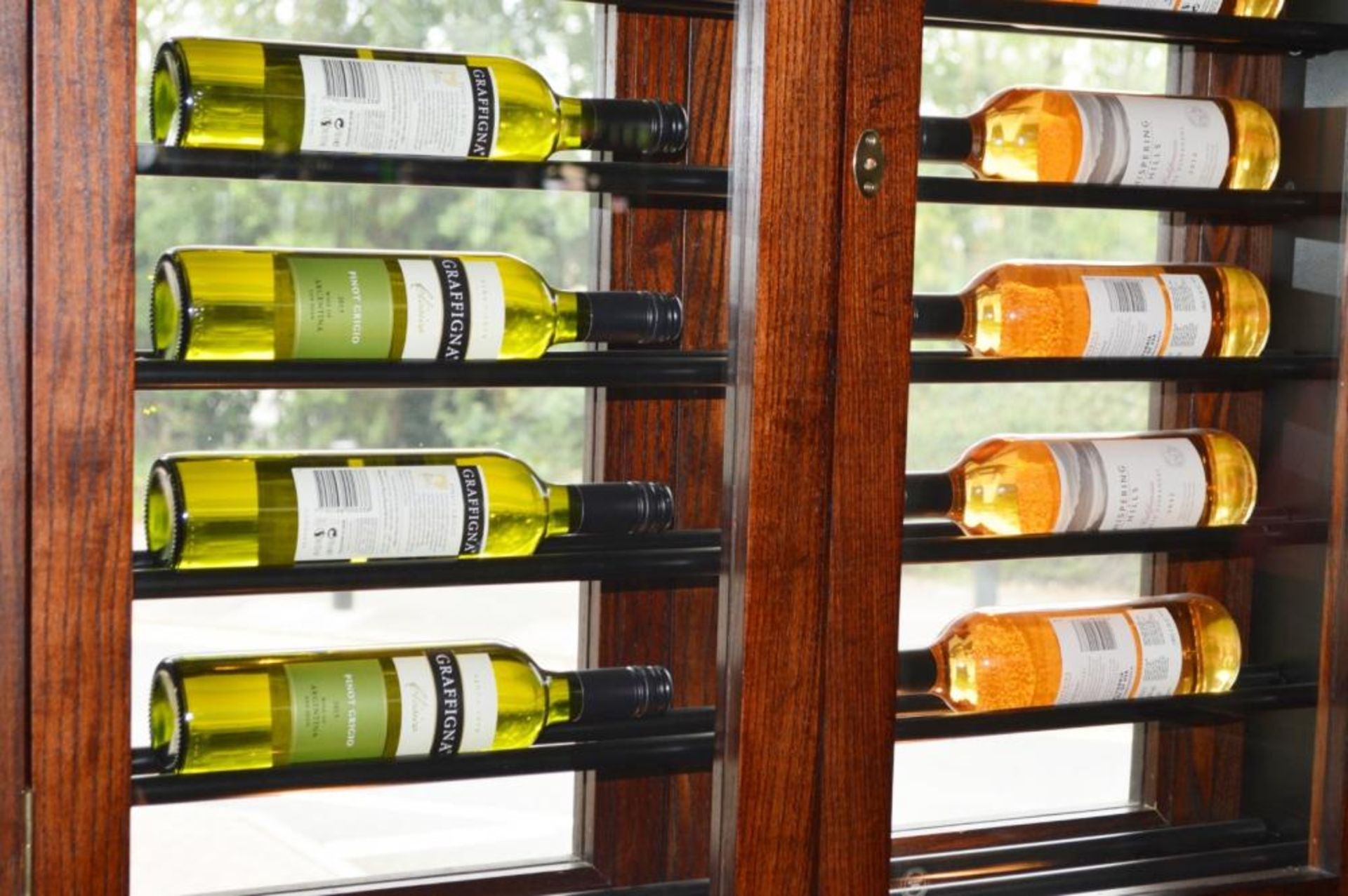 1 x Large Four Door Wine Bottle Display Cabinet With a 52 Bottle Capacity - H175 x W210 x D22 - Image 2 of 7