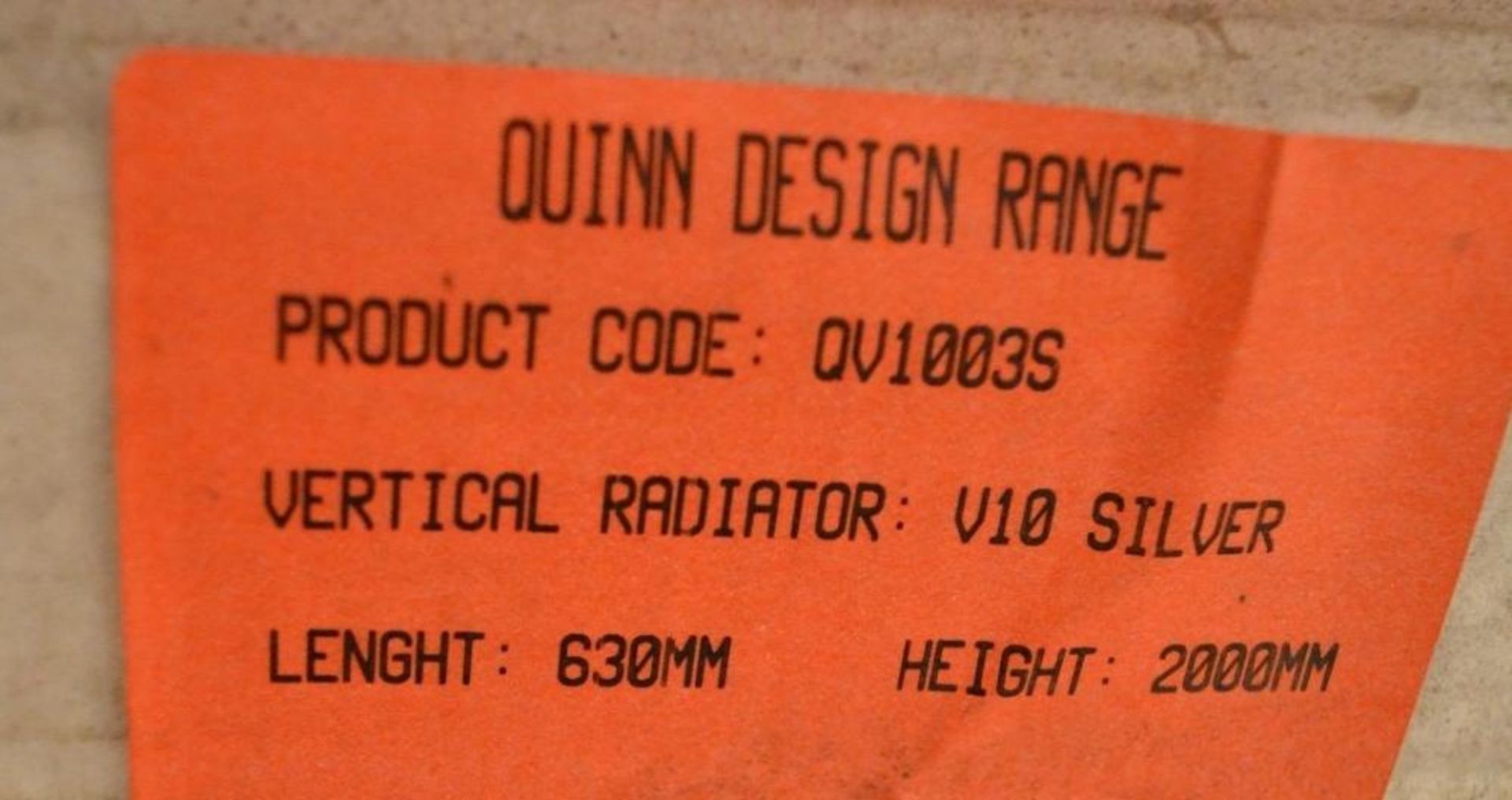 1 x Quinn Slieve Designer Single Panel Vertical Radiator in Matt Silver - Contemporary Design - Will - Image 3 of 5