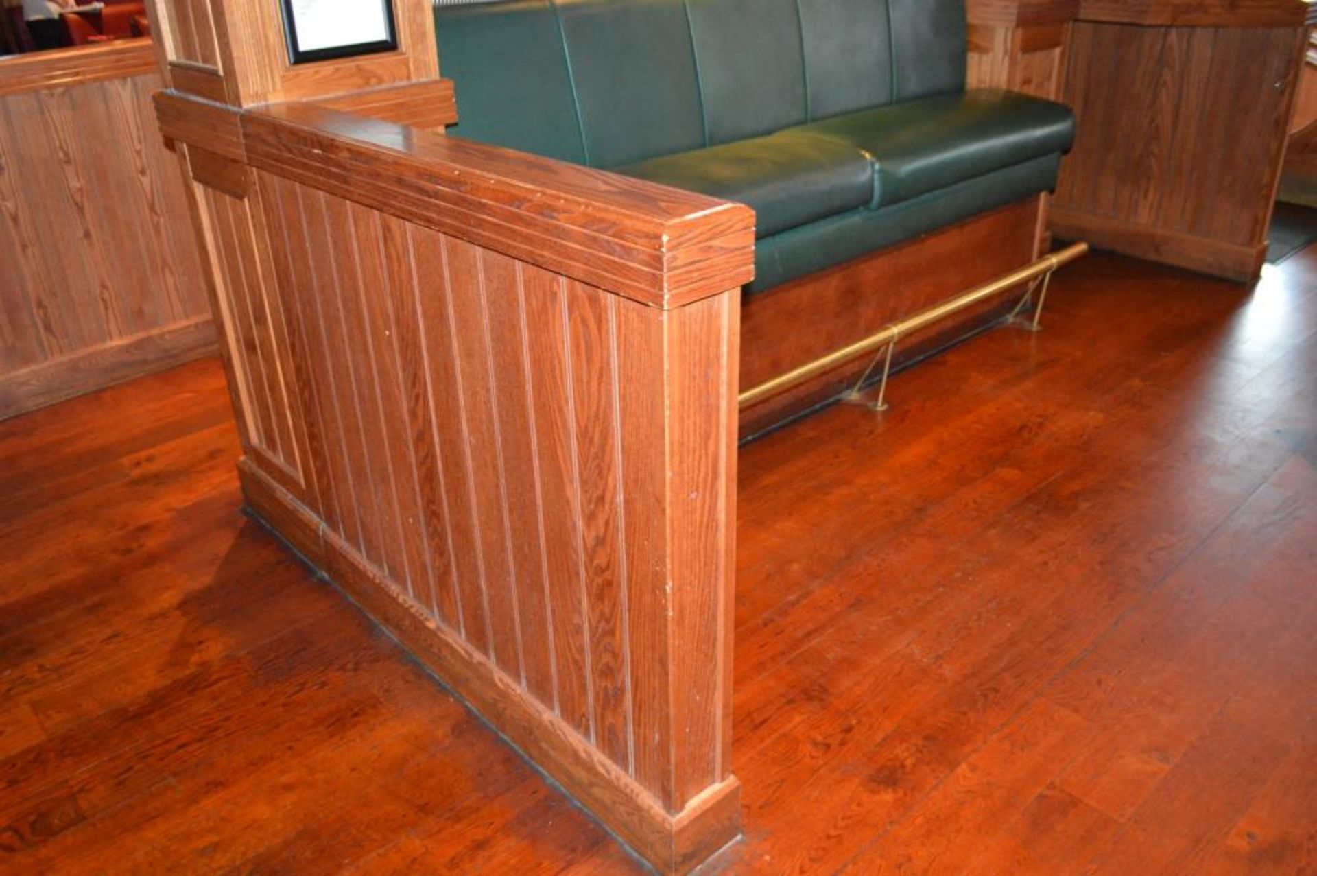 1 x Bar Restaurant Room Partition With Seating Bench, Pillar, Wine Cabinet and Foot Rest - Overall S - Image 11 of 21