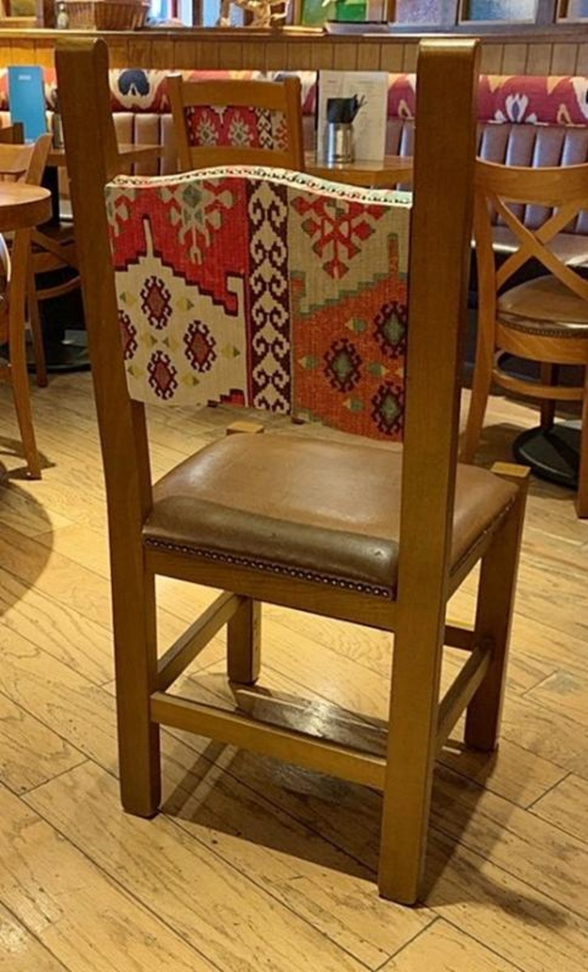 4 x Mid Height Upholstered Wooden Dining Chair - Dimensions: H100cm W46cm - CL339 - From a Popular M - Image 3 of 3