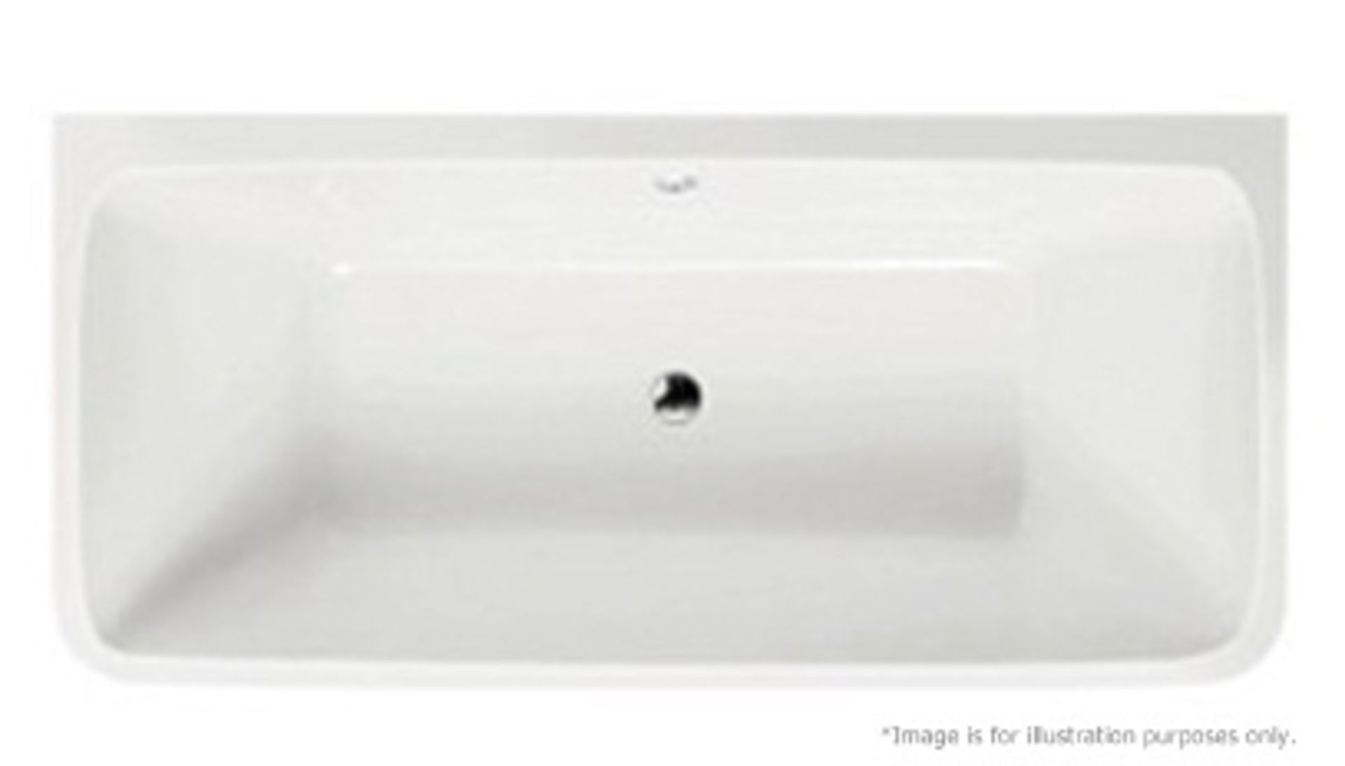 1 x Freestanding Synergy 'Kilmory' Back To Wall Square Bath 1800mm - PH3 - Ex-Display - Image 2 of 3