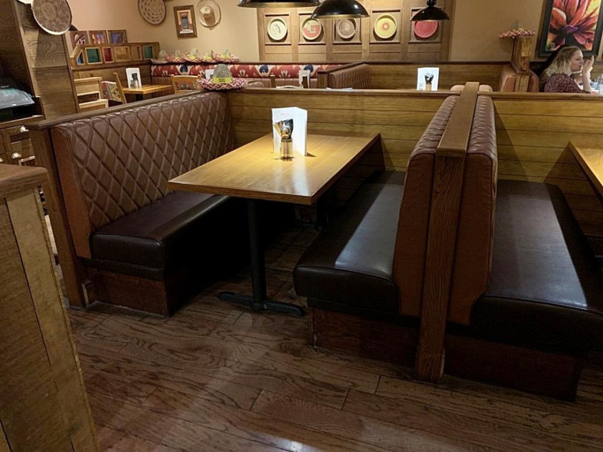 4 x Sections Of Upholstered Restaurant Booth Seating - Single And Double-Sided - CL339 - From a Popu - Image 4 of 4
