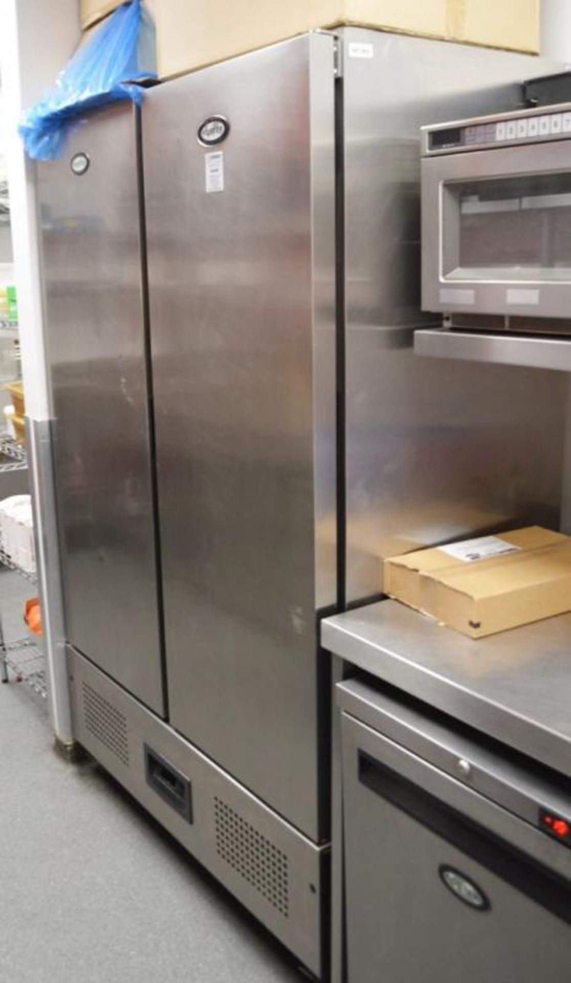 1 x Foster 800 Litre Double Door Meat Fridge With Stainless Steel Finish - Model FSL800M - Ref NC360
