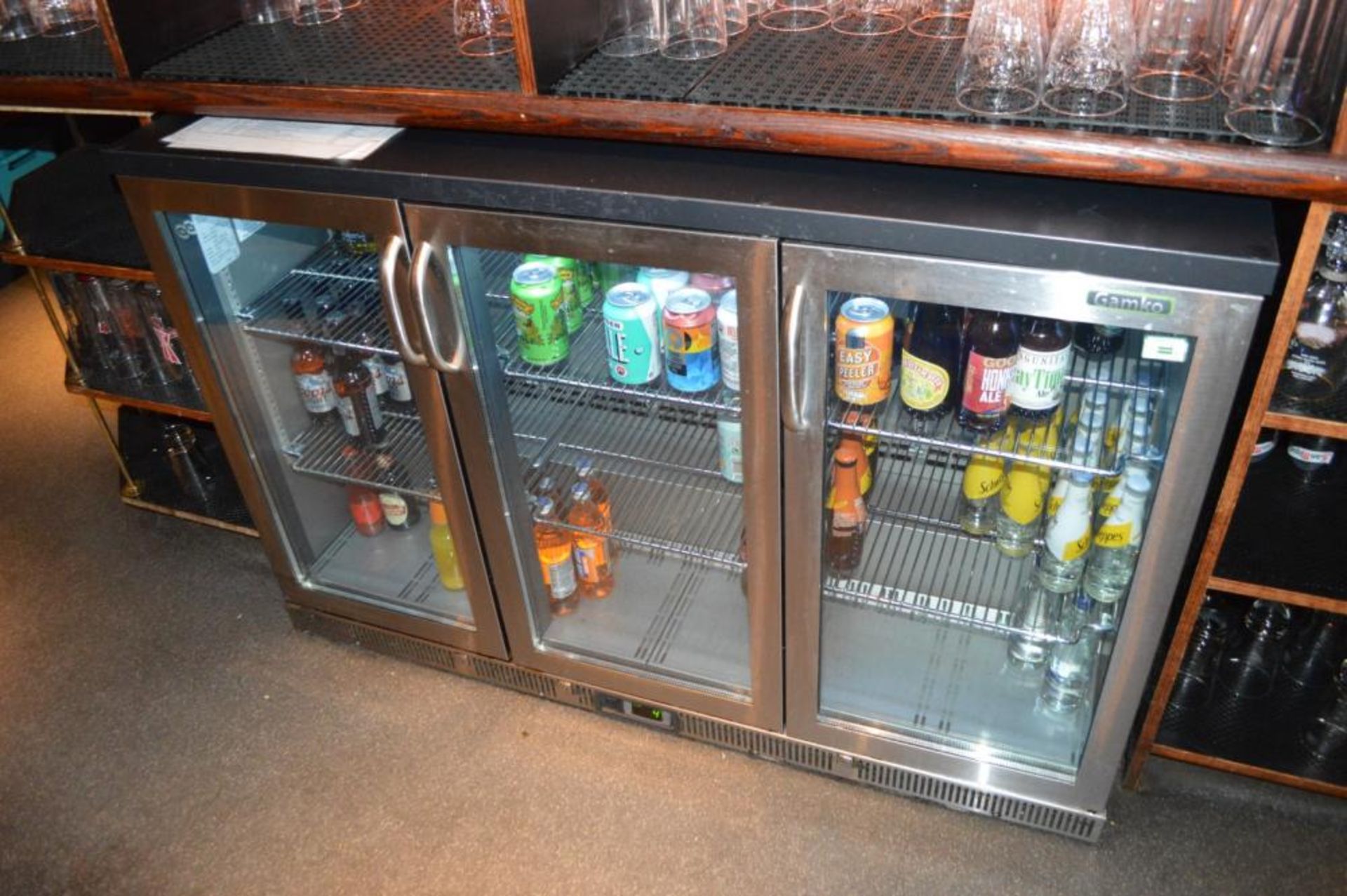 1 x Gamko High Capacity Triple Hinged Door Backbar Bottle Cooler - Stainless Steel Finish - Model - Image 2 of 4