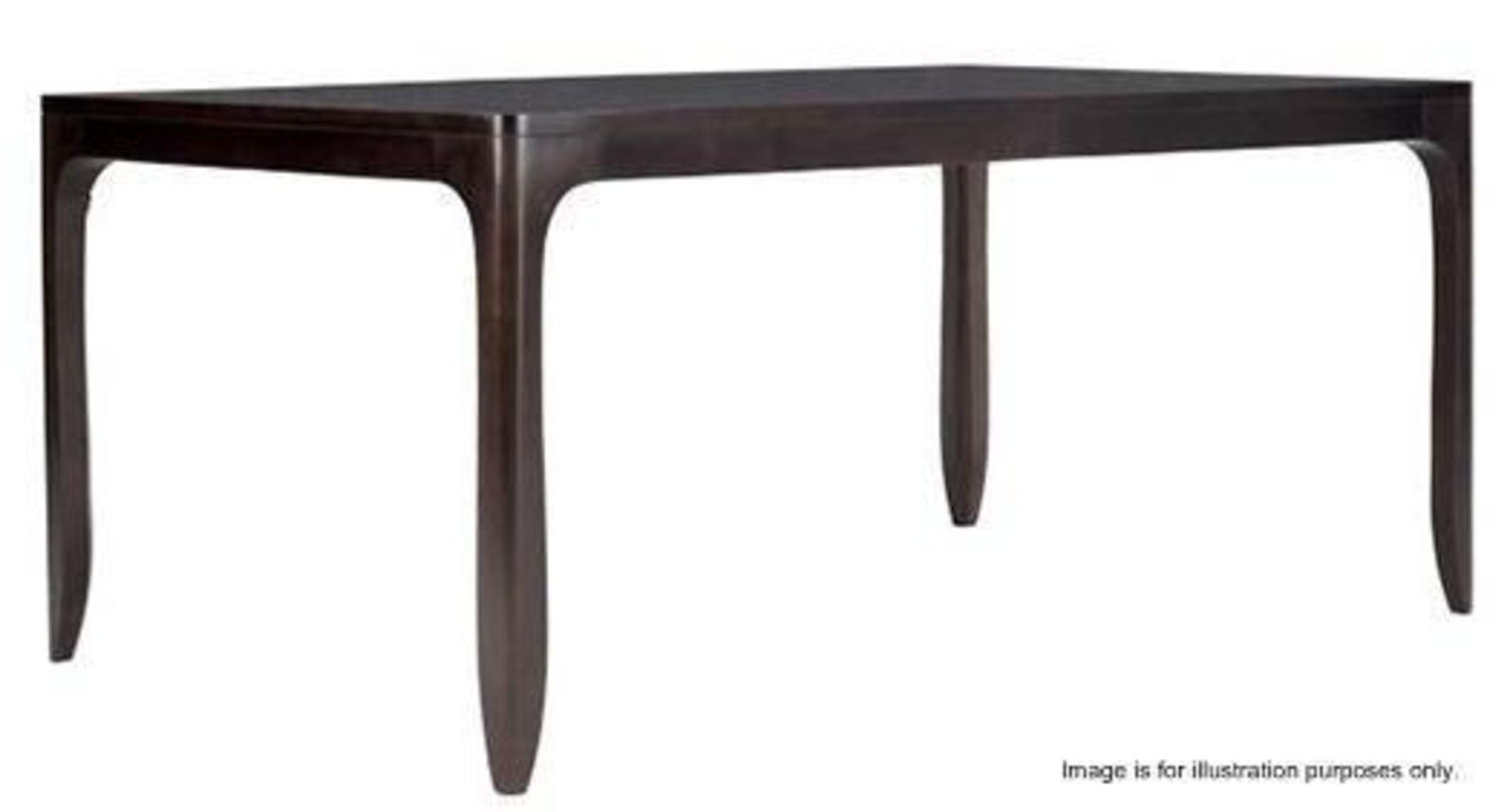 1 x BARBARA BARRY "Perfect Parsons" Dining Table In Dark Walnut - Includes Extensions Leaves - 2.8 M - Bild 15 aus 17