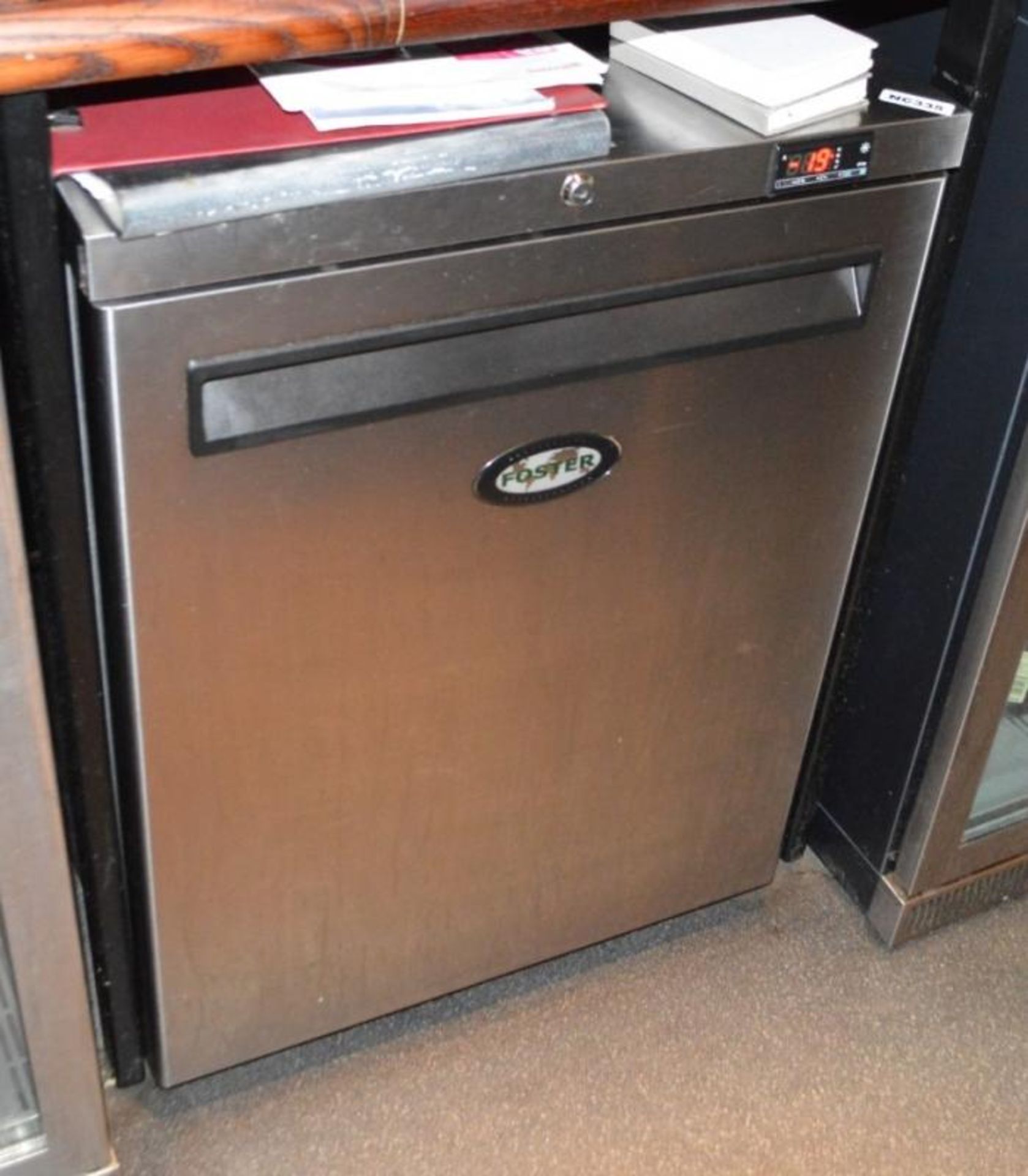 1 x Foster Undercounter Single Door Refrigerator With Stainless Steel Finish - Model HR150-A - H80 x - Image 2 of 4