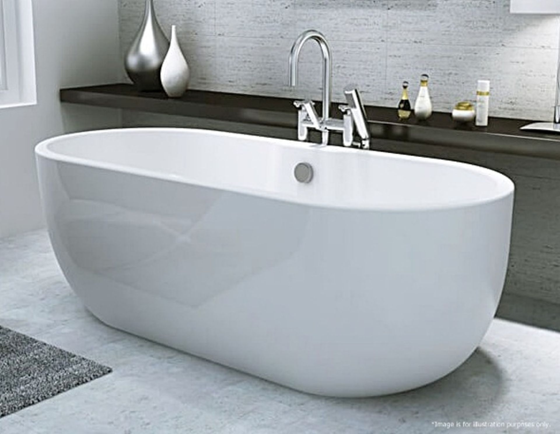 1 x Synergy San Marlo Modern Freestanding Bath - 1655 x 750 x 580mm - PH3 - Ex-Display