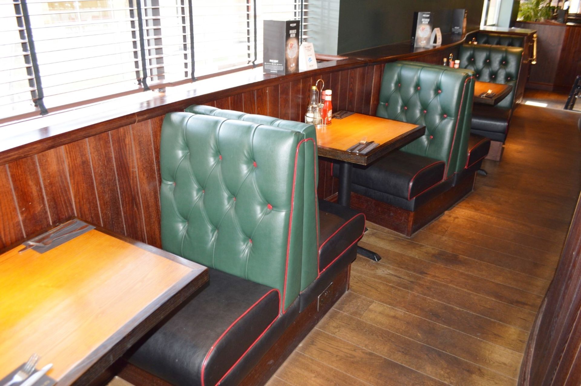 4 x Sections of Restaurant Booth Seating - Include 2 x Single Seats and 2 x Single Back to Back Seat
