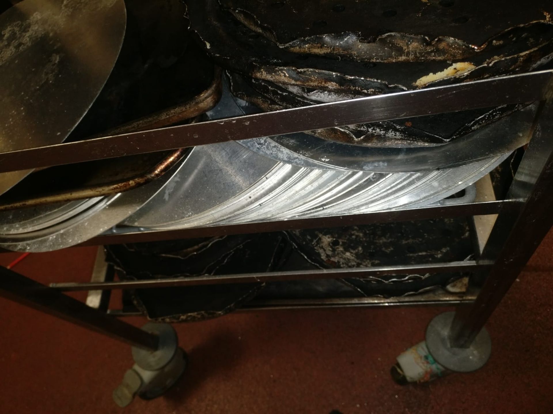 1 x Stainless Steel Upright 8 Tier Tray Trolly - Includes Contents - Please See Pictures - Image 7 of 8