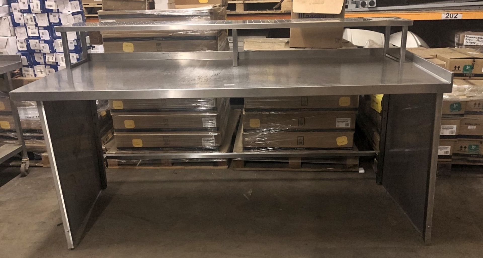 1 x Large Stainless Steel Table Unit - CL374 - NC265 - Location: Bolton BL1