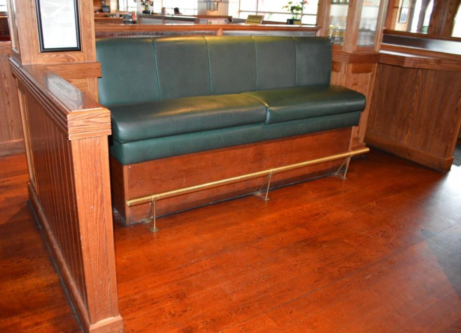 1 x Bar Restaurant Room Partition With Seating Bench, Pillar, Wine Cabinet and Foot Rest - Overall S - Image 7 of 21