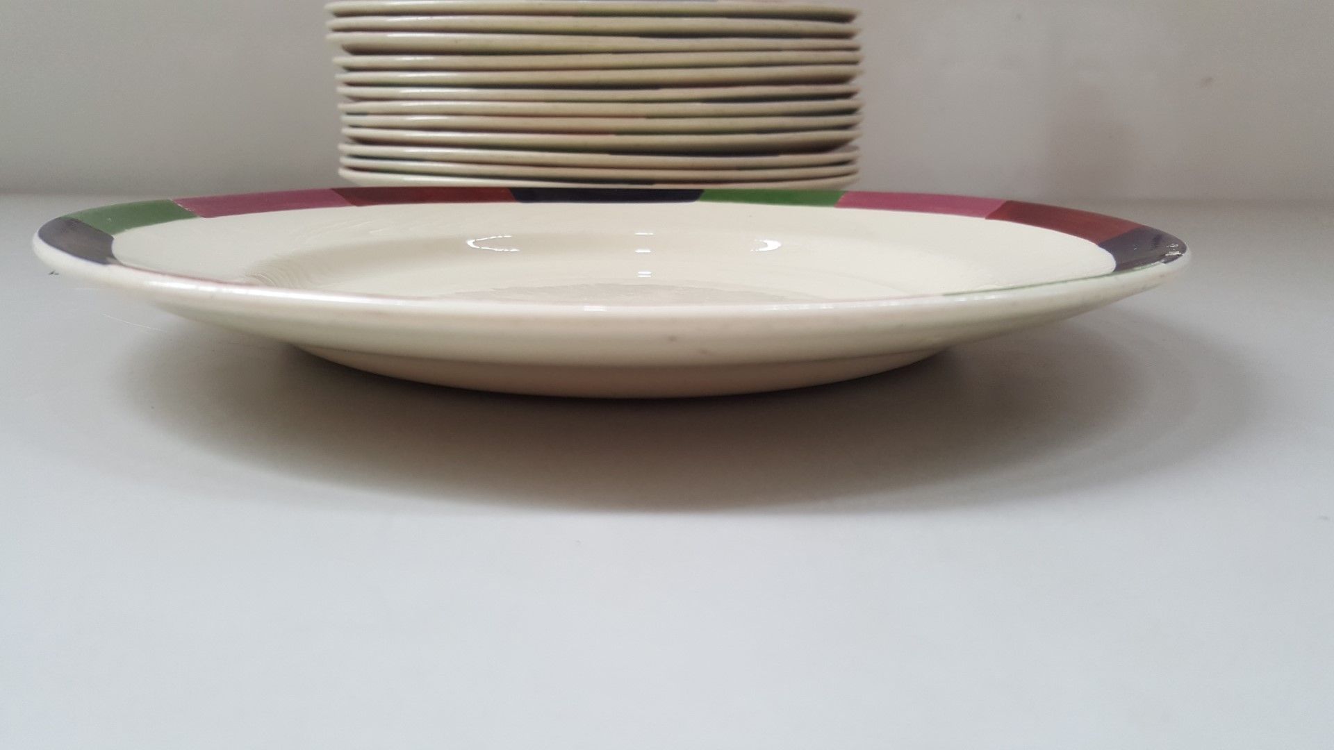 13 x Steelite Harmony Plates Cream With Pattered Egde 27CM - Ref CQ287 - Image 5 of 5