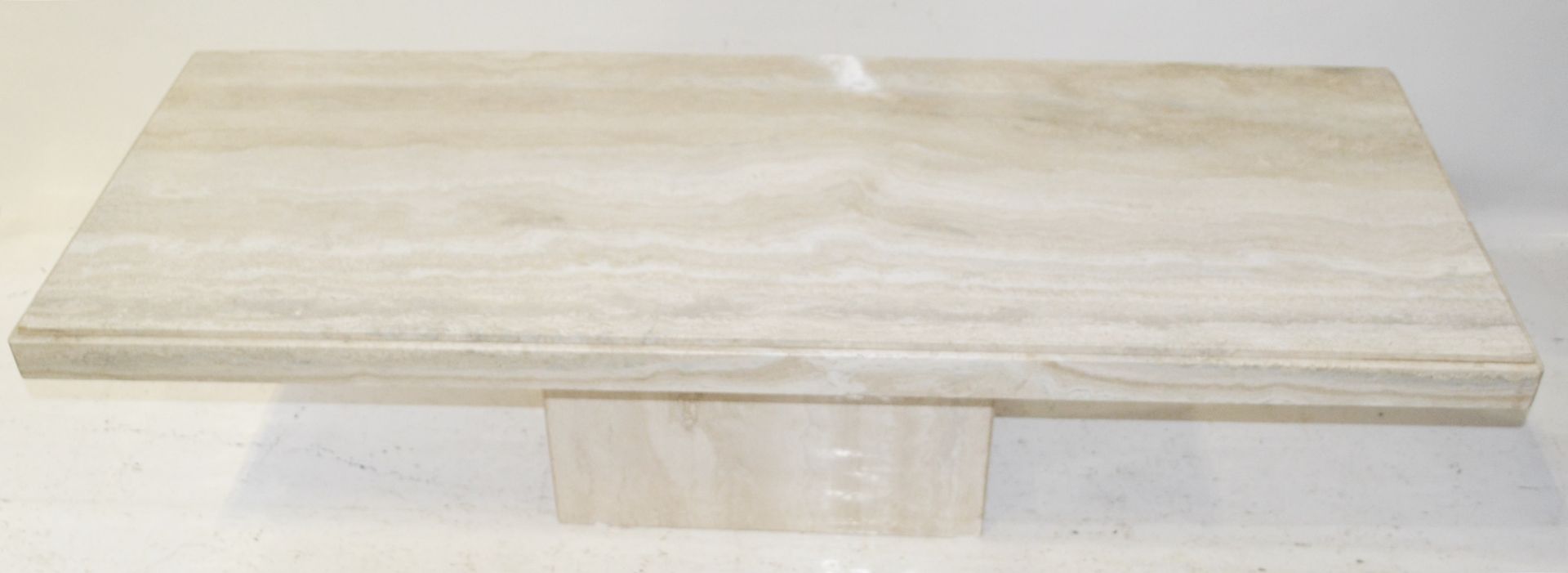1 x STONE INTERNATIONAL Long Rectangular Italian Marble Table - Used, In Good Condition *No VAT*