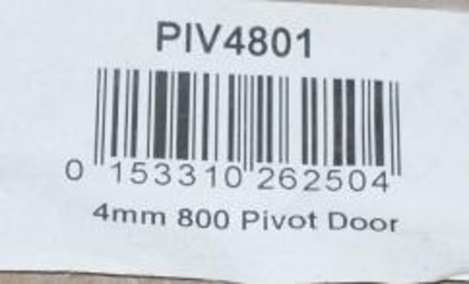1 x 4mm 800 Shower Pivot Door (PIV4801) - New / Unused Stock - Dimensions: 800 x 1850 x 4mm / 18 Kgs - Image 3 of 3