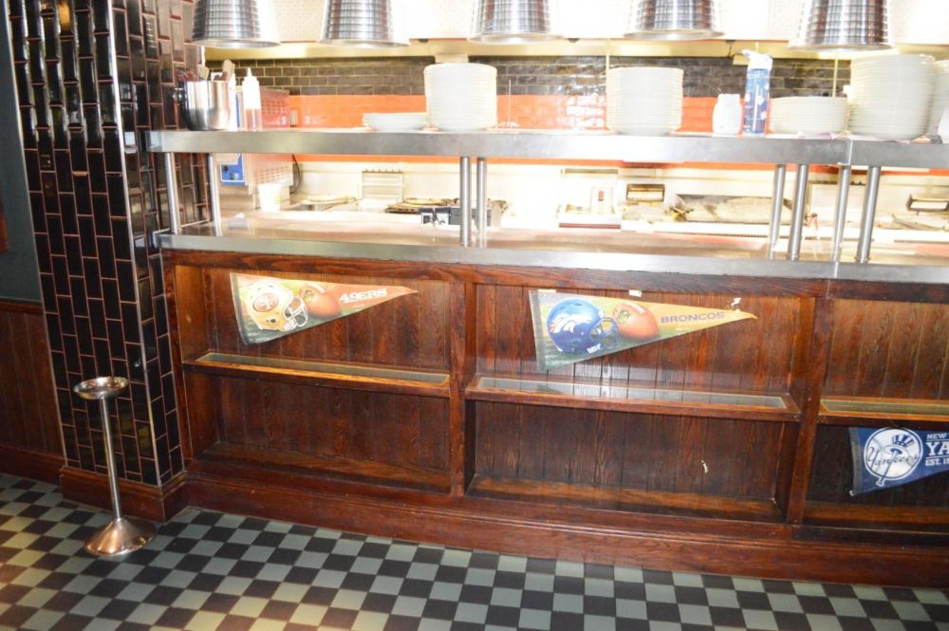1 x Restaurant Food Collection Gantry Partition With Illuminated Display Shelves and Stainless Steel - Image 9 of 10