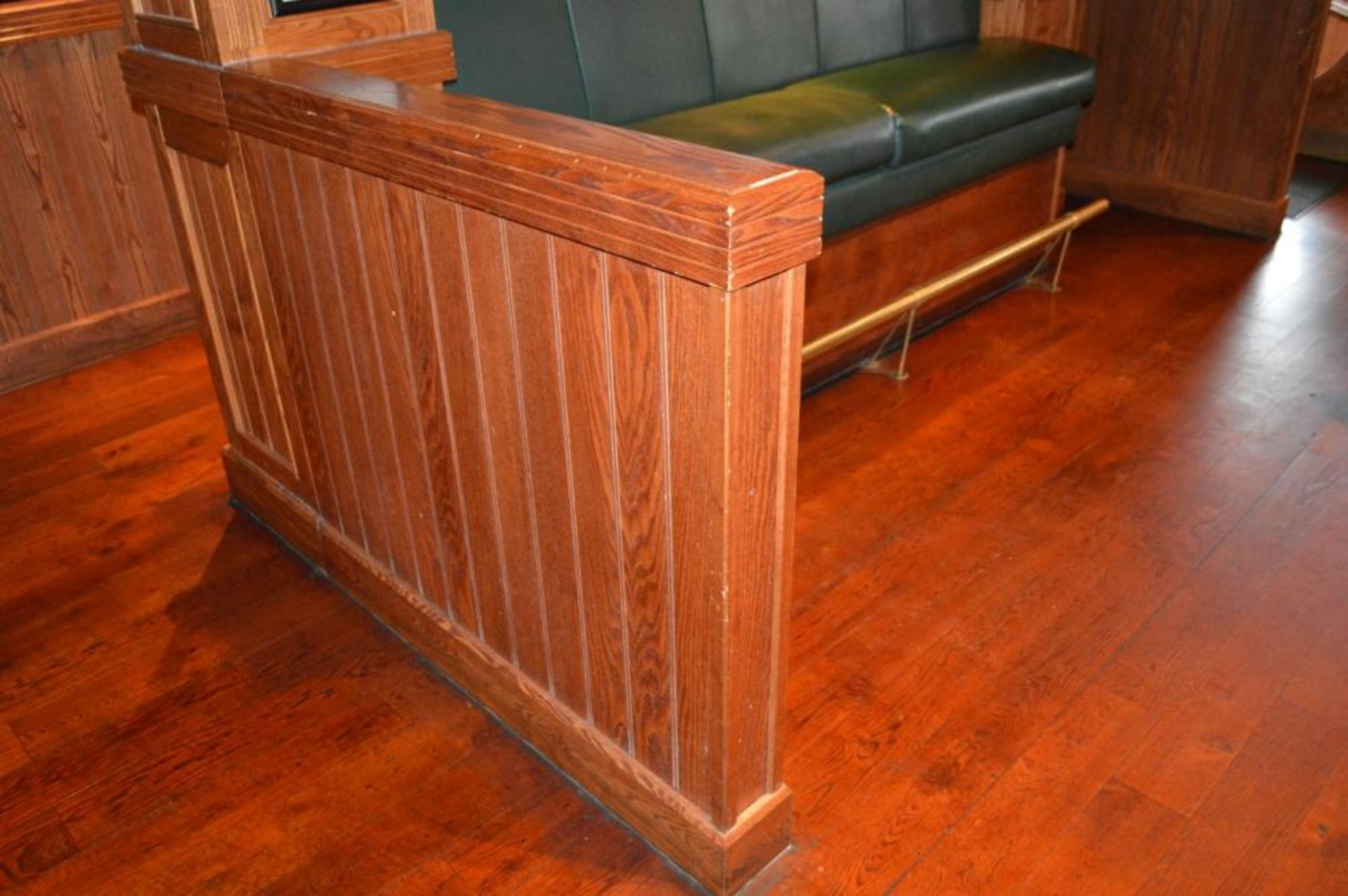 1 x Bar Restaurant Room Partition With Seating Bench, Pillar, Wine Cabinet and Foot Rest - Overall S - Image 6 of 21