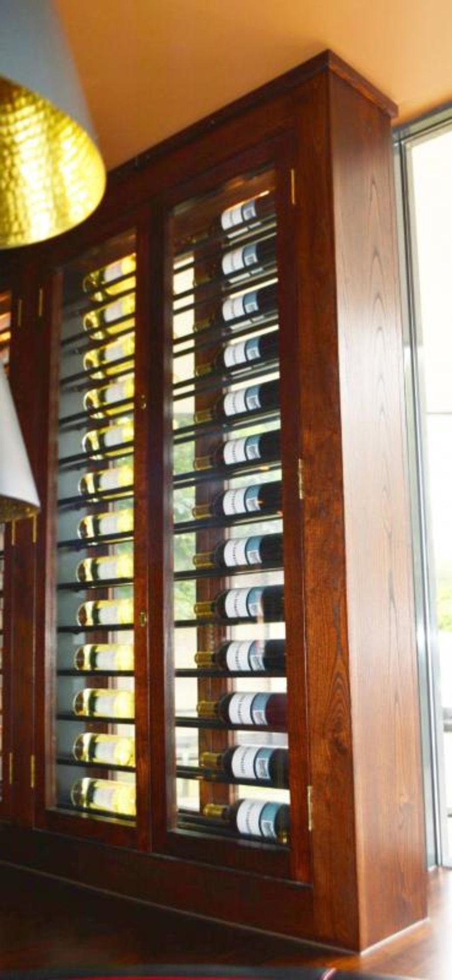 1 x Large Four Door Wine Bottle Display Cabinet With a 52 Bottle Capacity - H175 x W210 x D22 - Image 3 of 7