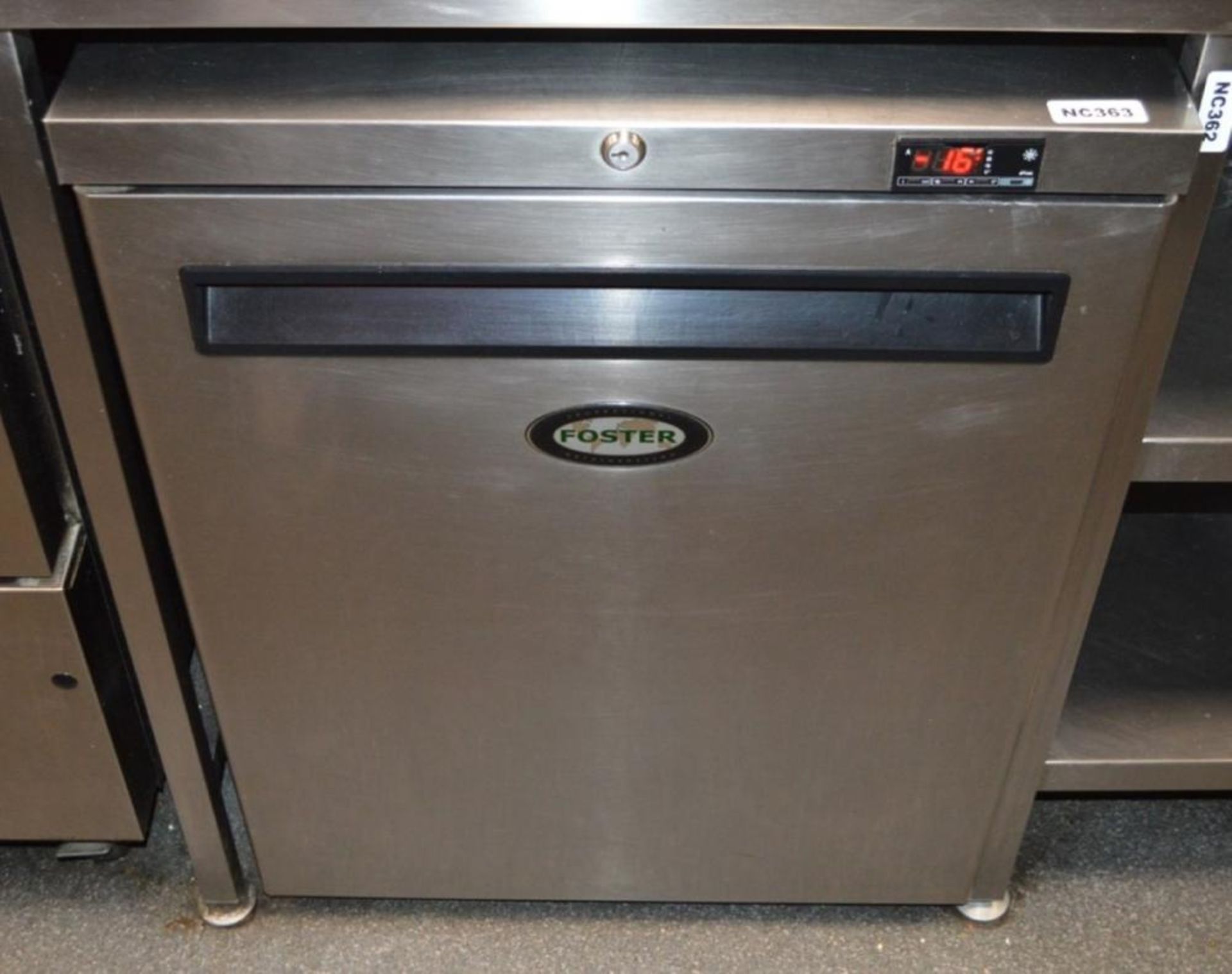 1 x Foster Undercounter Single Door Freezer With Stainless Steel Finish - Model LR150-A - H80 x