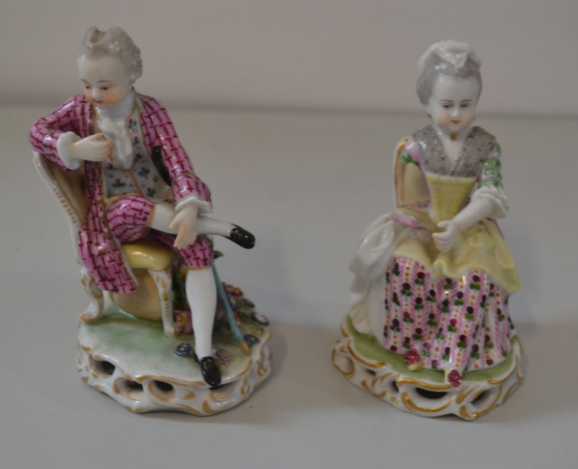 1 x Pair of Chelsea Porcelain Figurines - Ref J2145 - CL314
