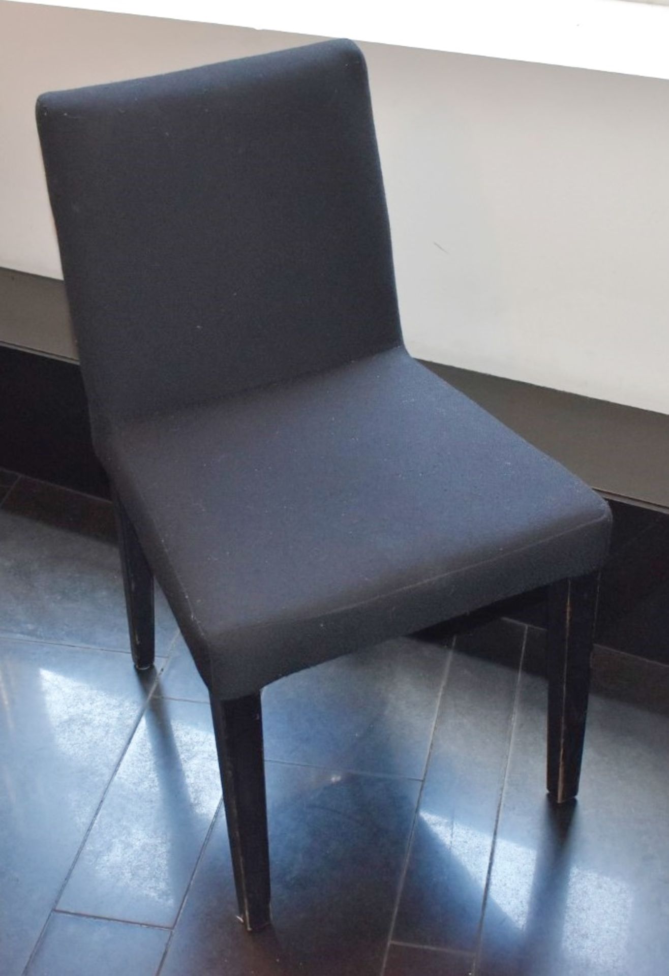 12 x Dark Grey Fabric Restaurant Dining Chairs - Dimensions: H84 x W45 x D52cm - CL392 - Ref LD144