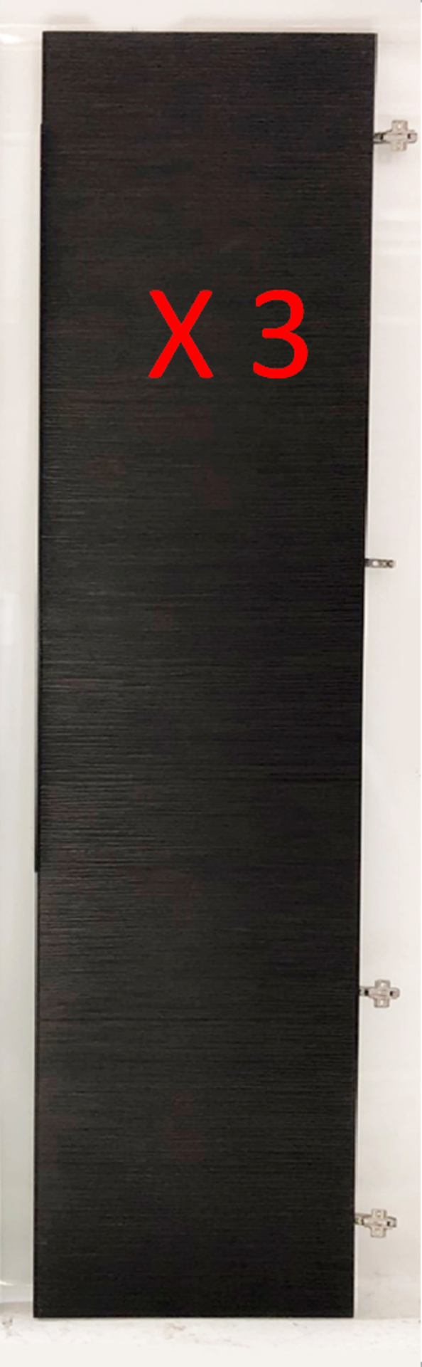 3 x Wooden Veneered Wardrobe Doors With Handles - CL380 - Location: Altrincham WA14 - NO VAT