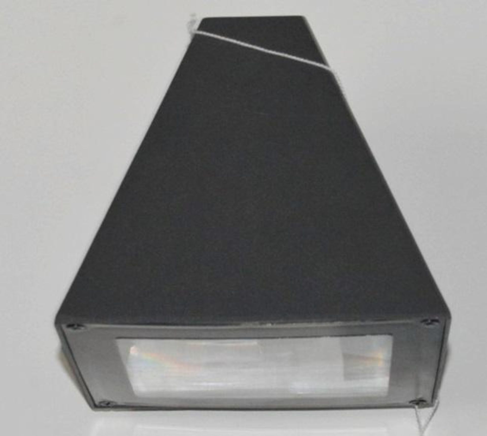 1 x Outdoor 1-Light Wall Bracket Pyramid Light - Dark Grey Finish - IP54 Rated - Aluminium Construct - Image 2 of 2