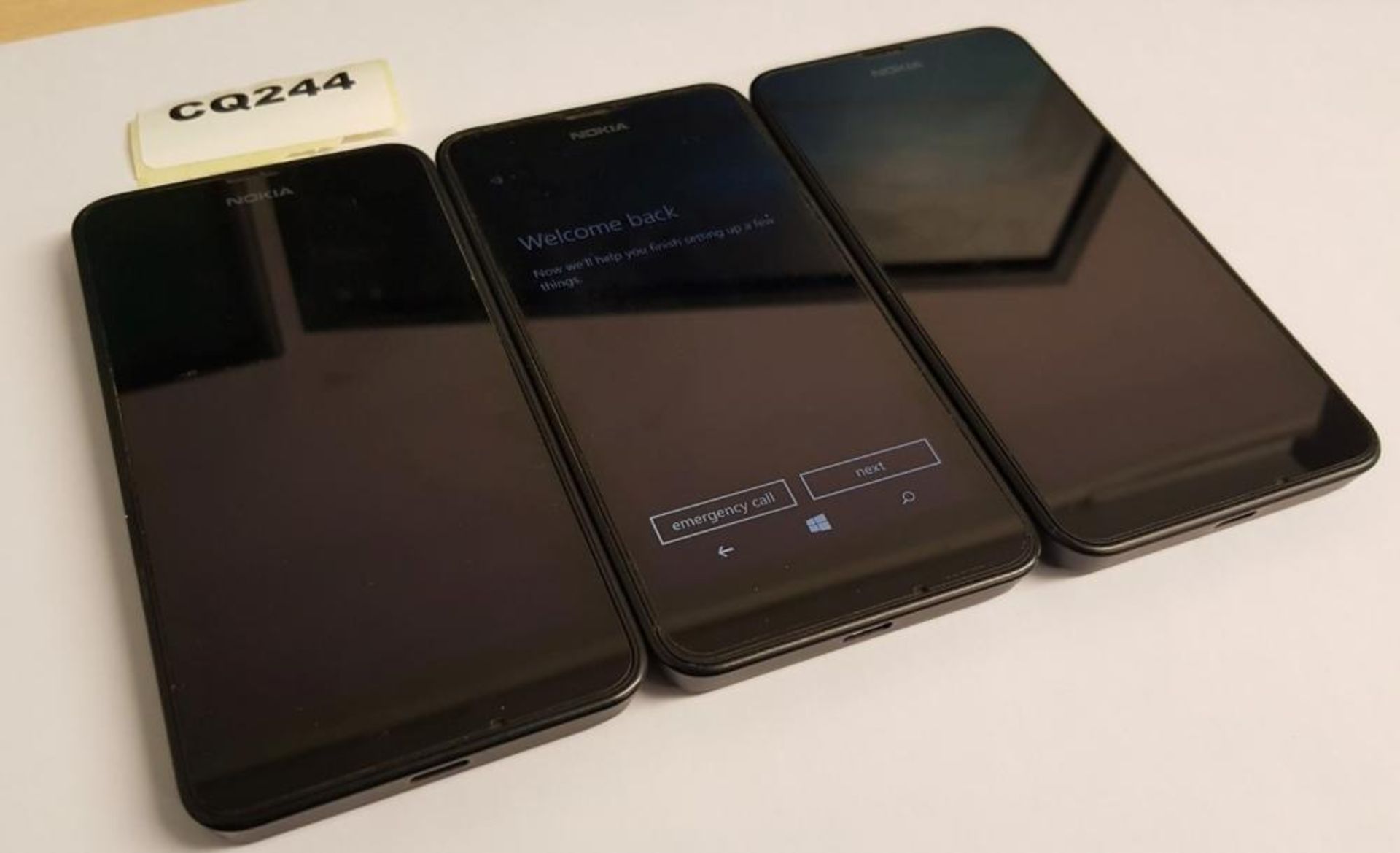 3 x Nokia Lumia 630 Black Smartphones ( Have Been Turn On And Factory Reset) - Ref CQ244 - CL011 - L