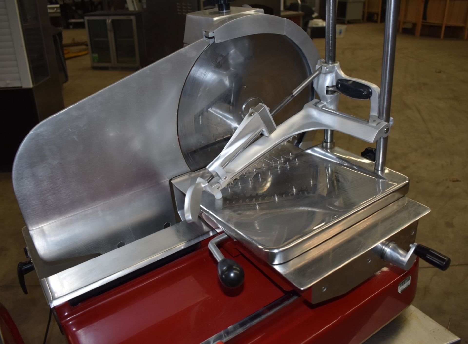 1 x Sure SCS 370mm Flywheel Meat / Prosciutto Slicer - Model SSV370BA - Ex M&S - CL232 - Location: - Image 4 of 13