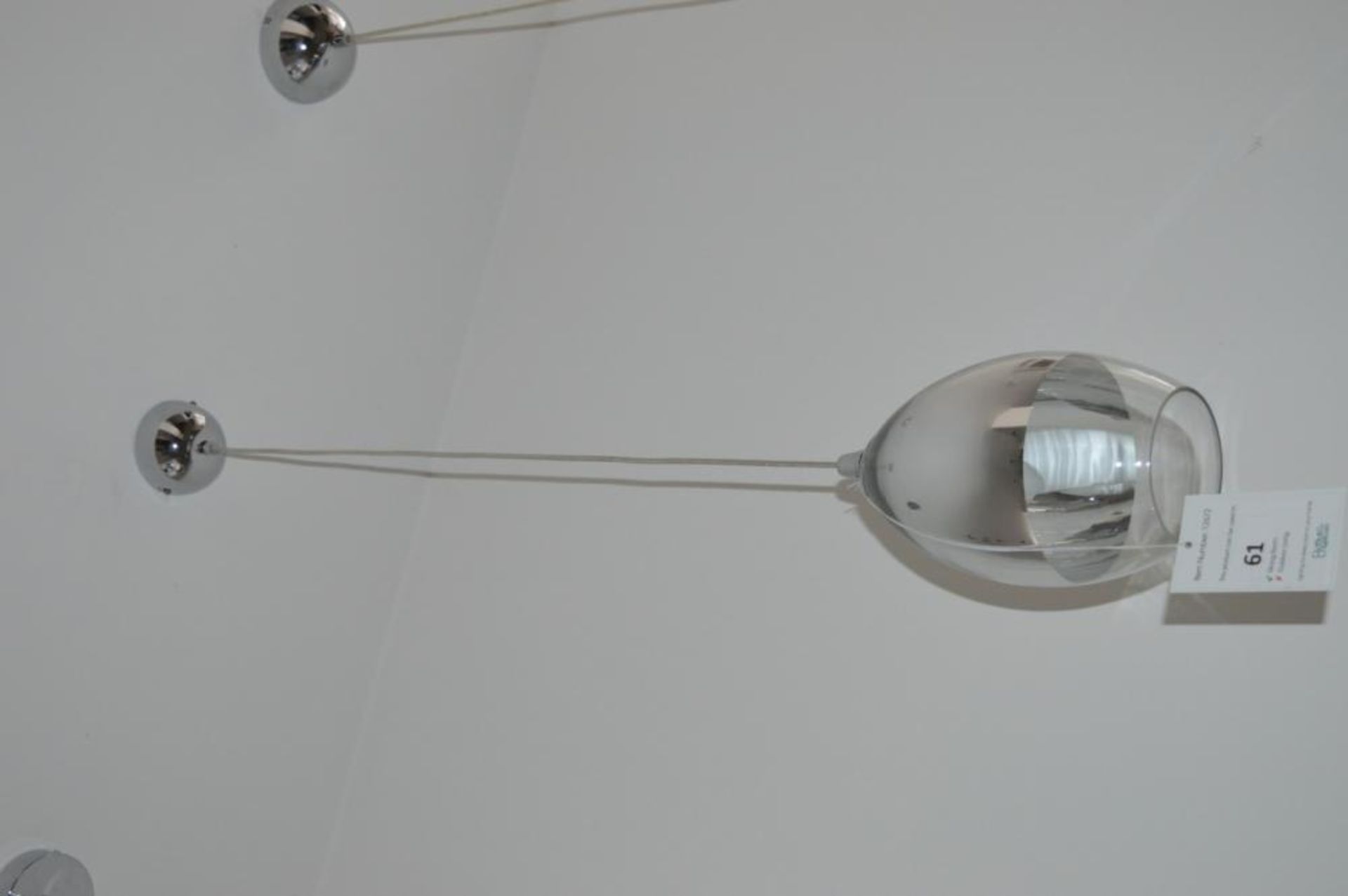 1 x Pendant Wine Bar Light Finished In Chrome Glass - Ex Display Stock - CL298 - Ref: 61 - Location:
