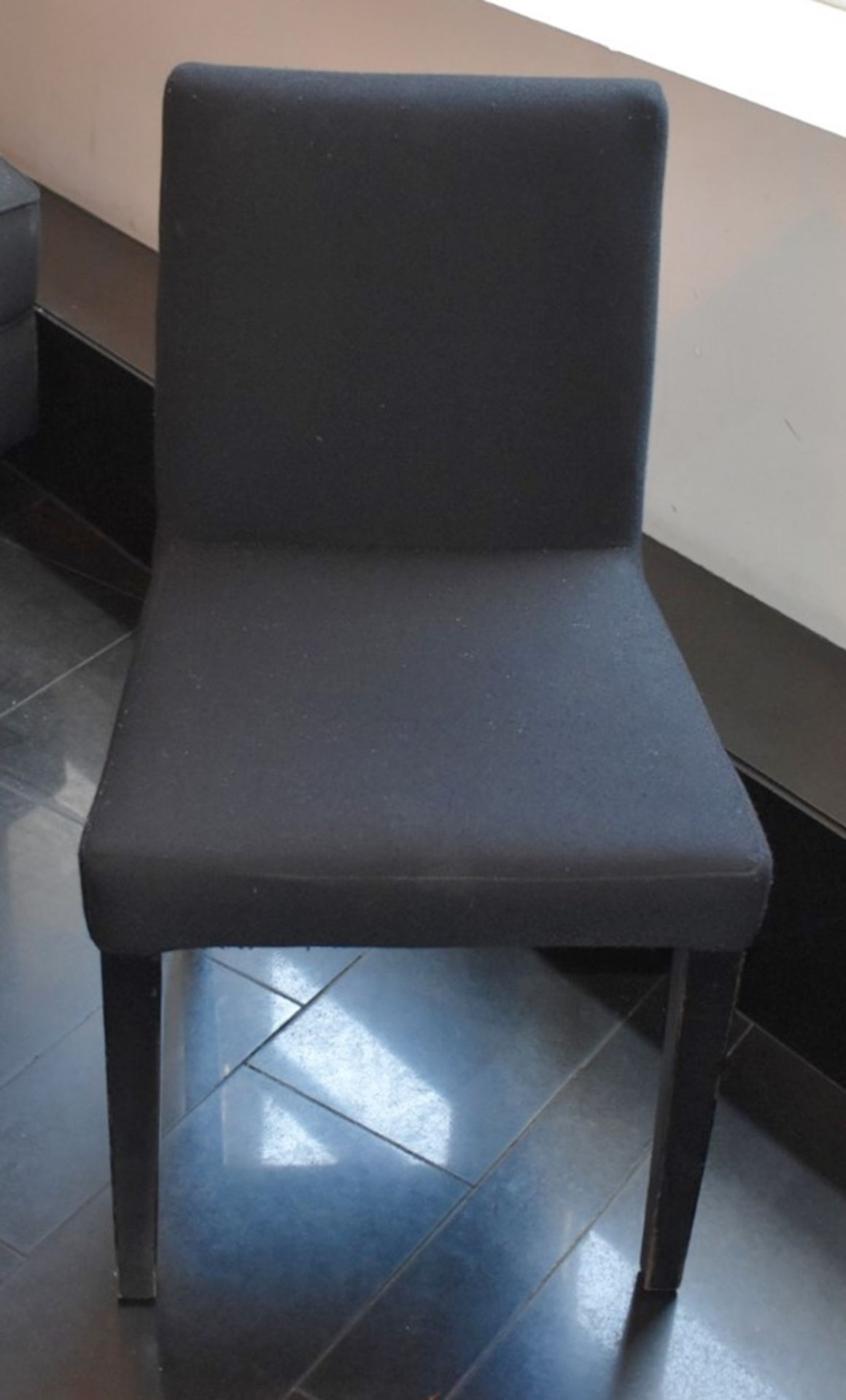 12 x Dark Grey Fabric Restaurant Dining Chairs - Dimensions: H84 x W45 x D52cm - CL392 - Ref LD144 - Image 2 of 3