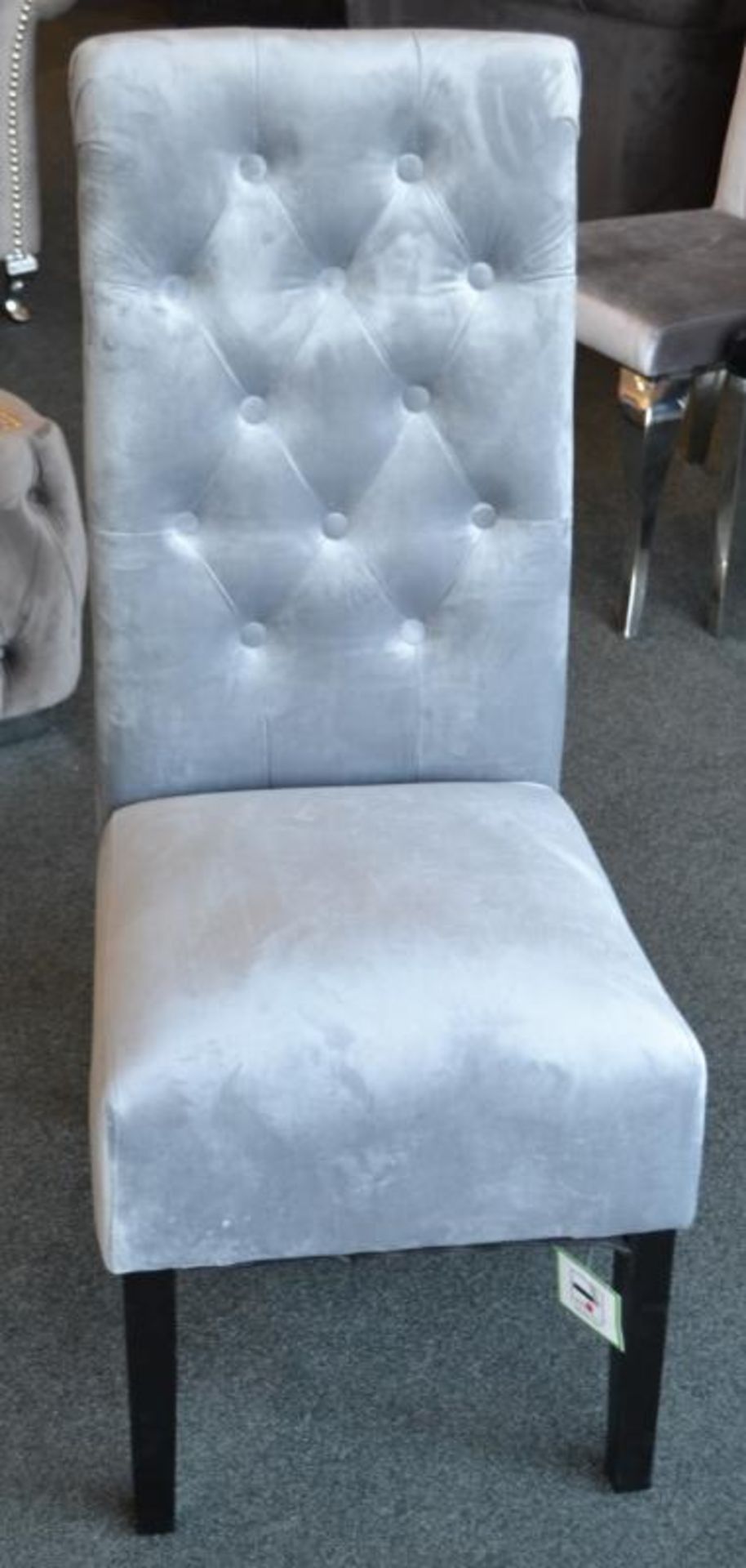 1 x Stylish Ice Blue Plush Velvet Dressing Table Chair. Dimensions: L45/W50/H105/S60cm - Ref BLT 184