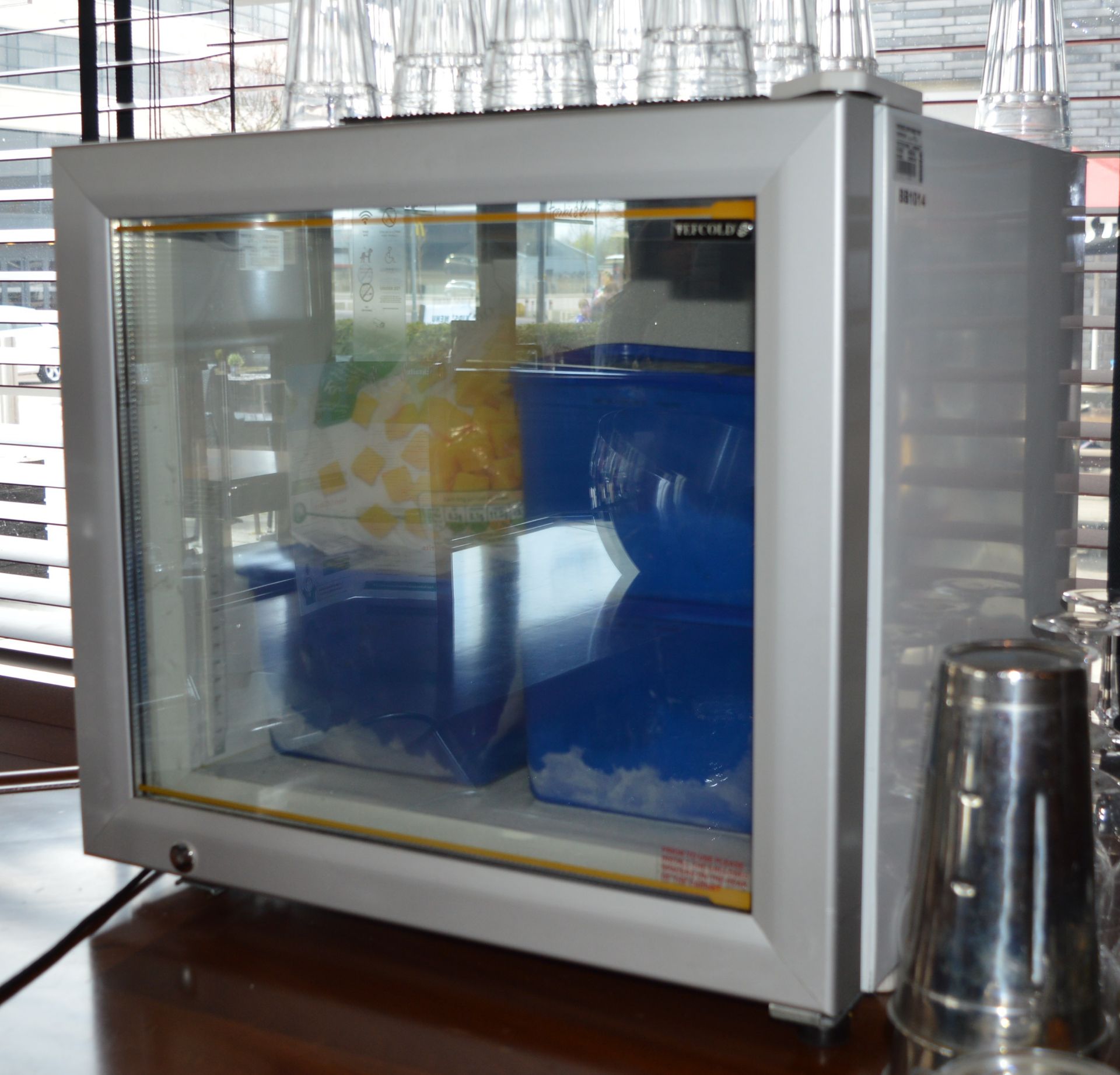 1 x Tefcold Mini Freezer With Glass Front - H50 x W57 x D55 cms - Ref BB1014 -  CL366 - Location: