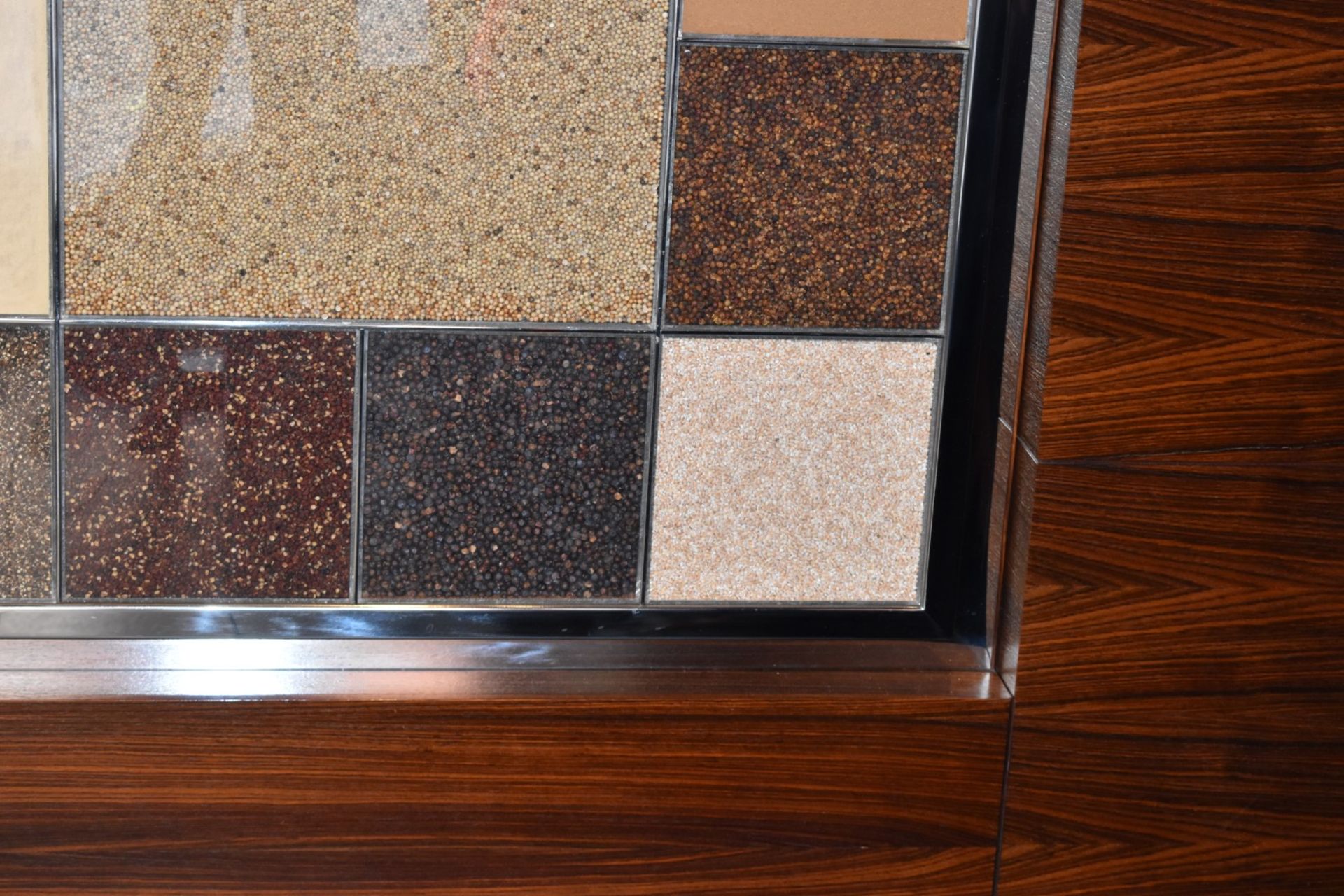 1 x Large "Herbs & Spices" Wall Art - Various Ingredients in Chrome Partitioned Frame - Size 175 x - Image 2 of 7