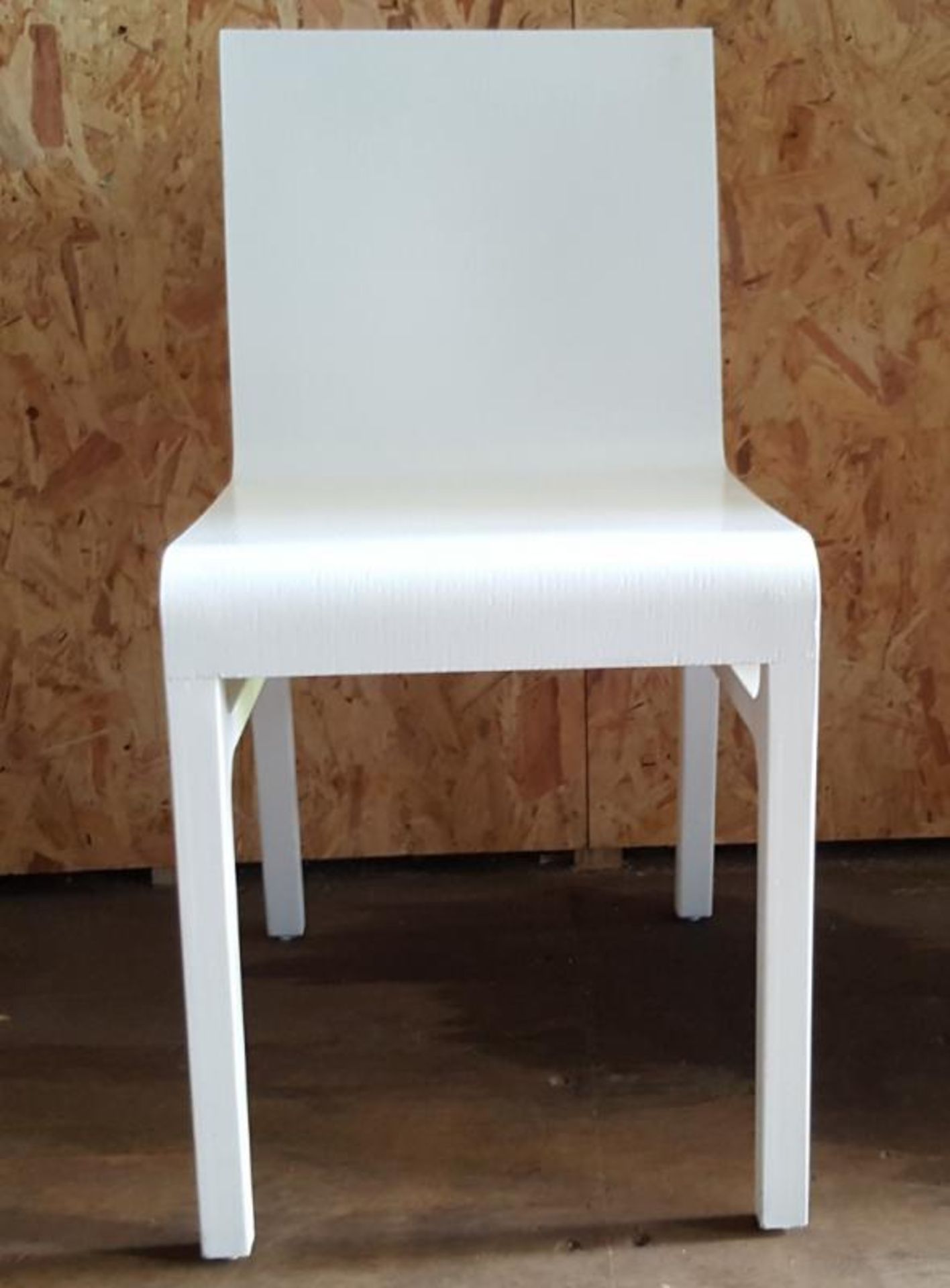 4 x Wooden Dining Chairs Set With A Bright White Finish - Dimensions: Used, In Good Condition - Ref - Image 3 of 6