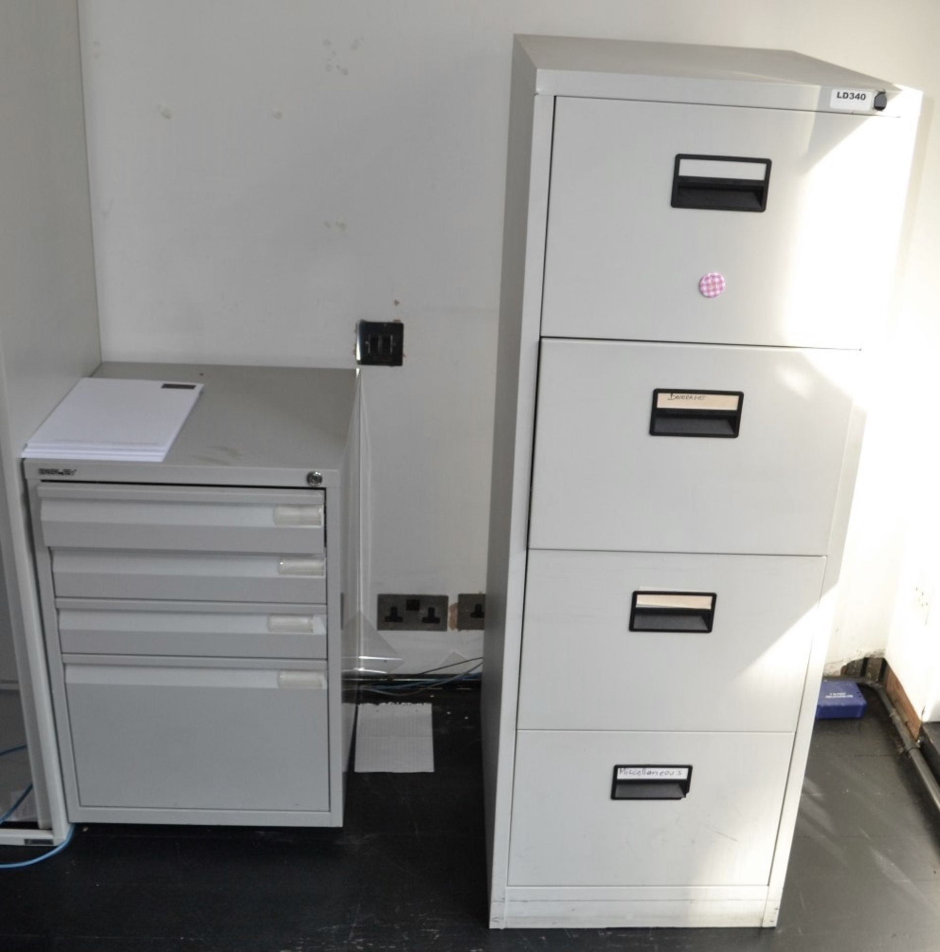 4 x Assorted Metal Office Filing Cabinets - Dimensions: W47 x 47 x 73cm - CL392 - Ref LD340/LD342 4F