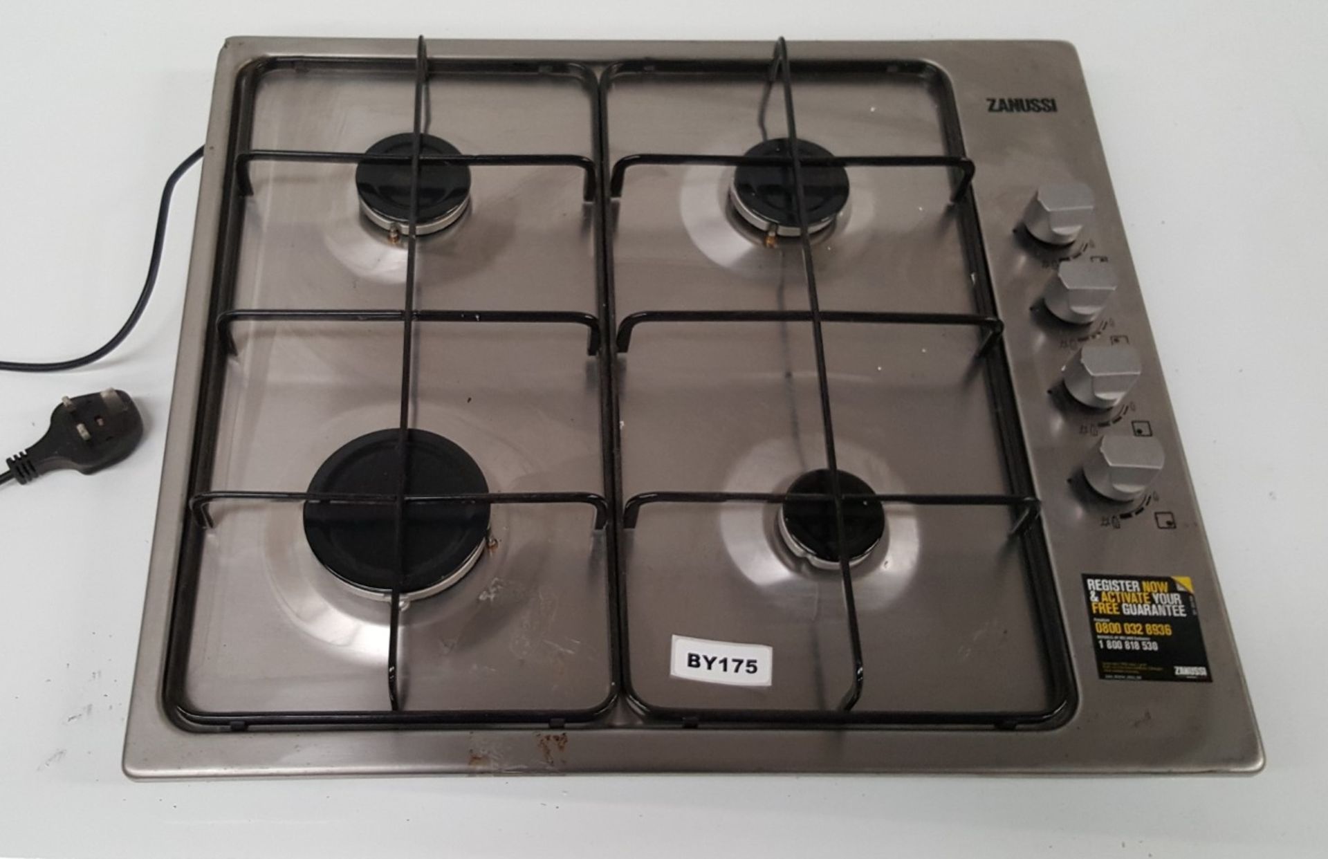 1 x Zanussi 58cm Gas Hob Stainless Steel ZGH62414XS - Ref BY175 - Image 2 of 4