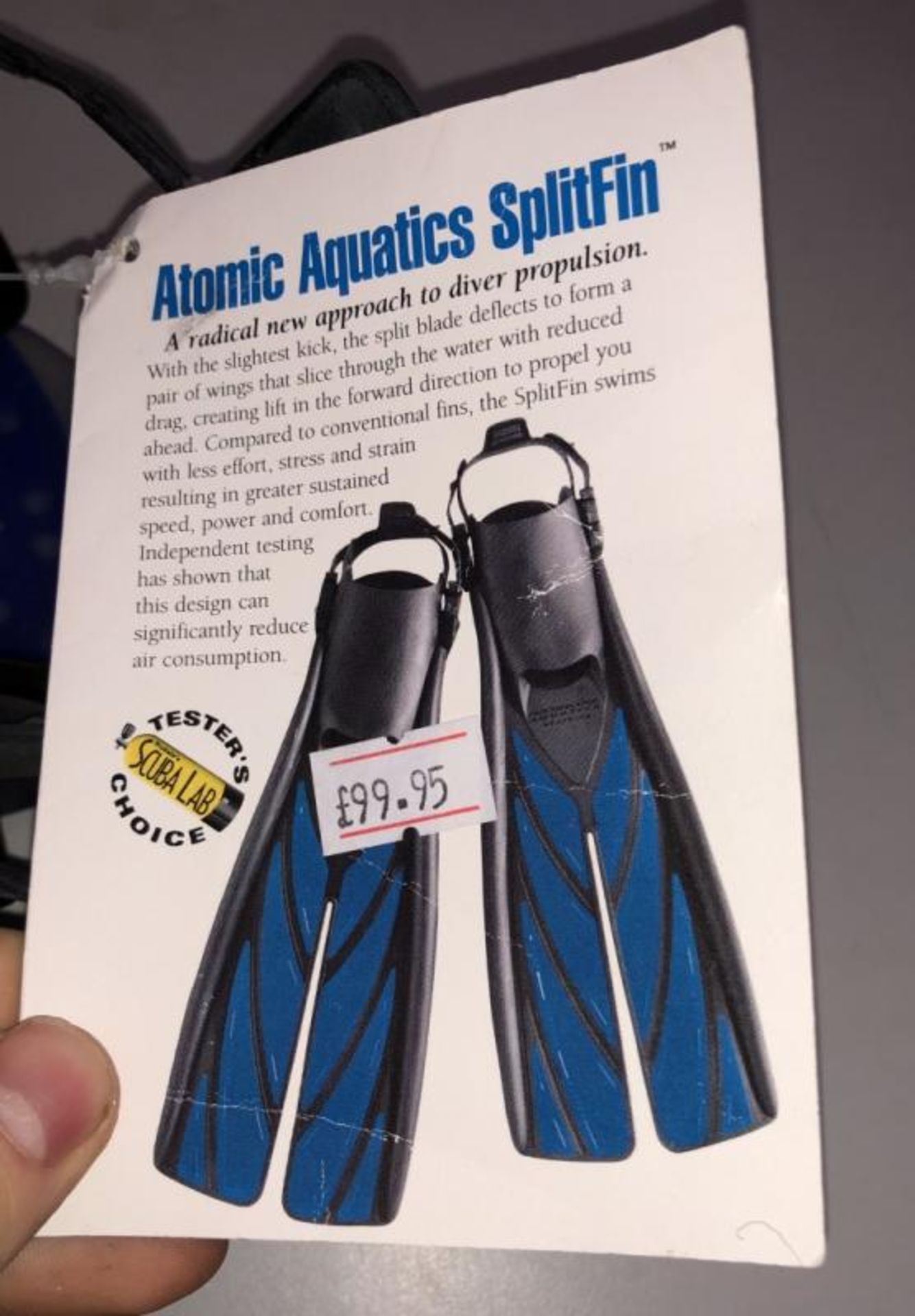 A Pair Of New Atomic Aquatic SplitFin's in Blue - Size XL - Ref RB114, RB180 - CL349 - Altrincham WA - Image 4 of 9