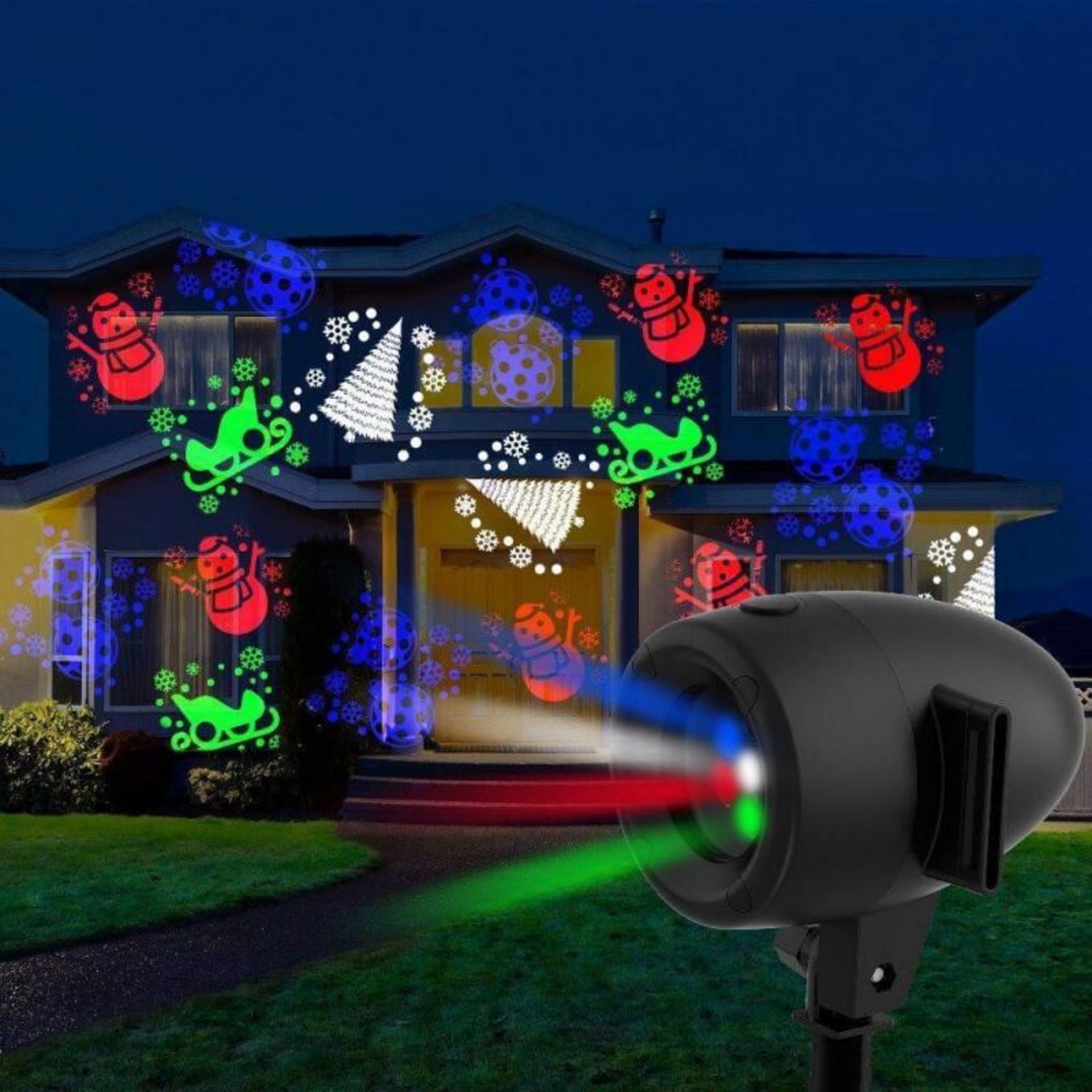 4 x Star Tastic Motion Laser Projectors - Starry Light Display Suitable For Christmas and More - Bra - Image 2 of 7