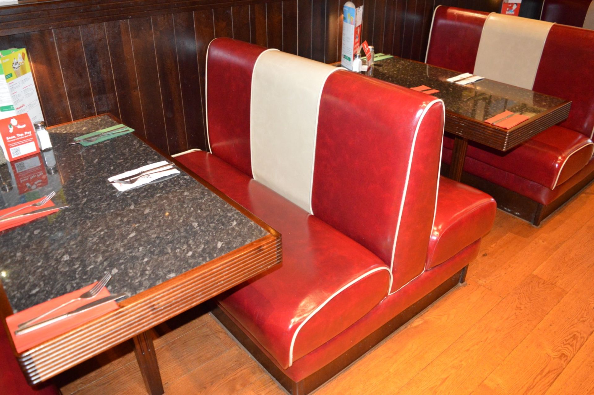 1 x Selection of Seating Booths in a 1950's Retro American Diner Design Supplied in Good Condition - - Image 4 of 7