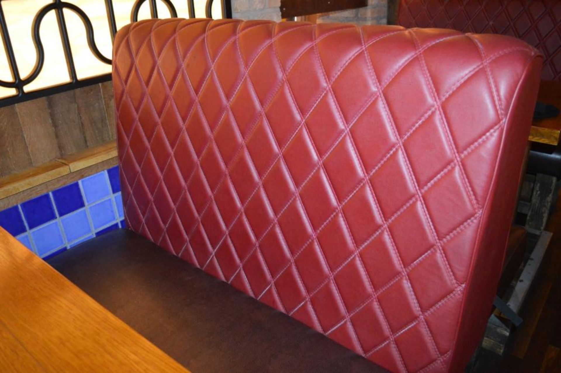 13 x Selection of Contemporary Restaurant Seating With Red and Brown Faux Leather Upholstery and - Image 7 of 8