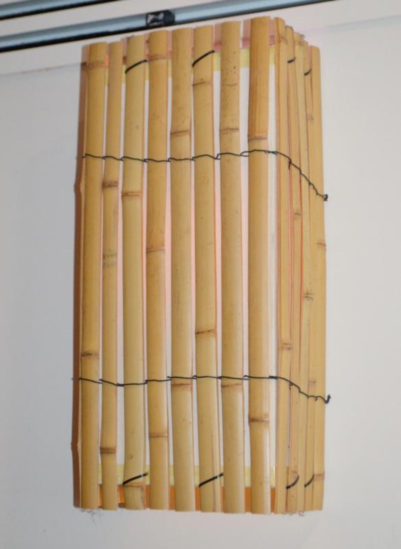 8 x Restaurant Bamboo Wall Light Shades  - Dimensions: H50 x W24 x D12cm - CL367 - Ref CQ-FB - - Image 3 of 3