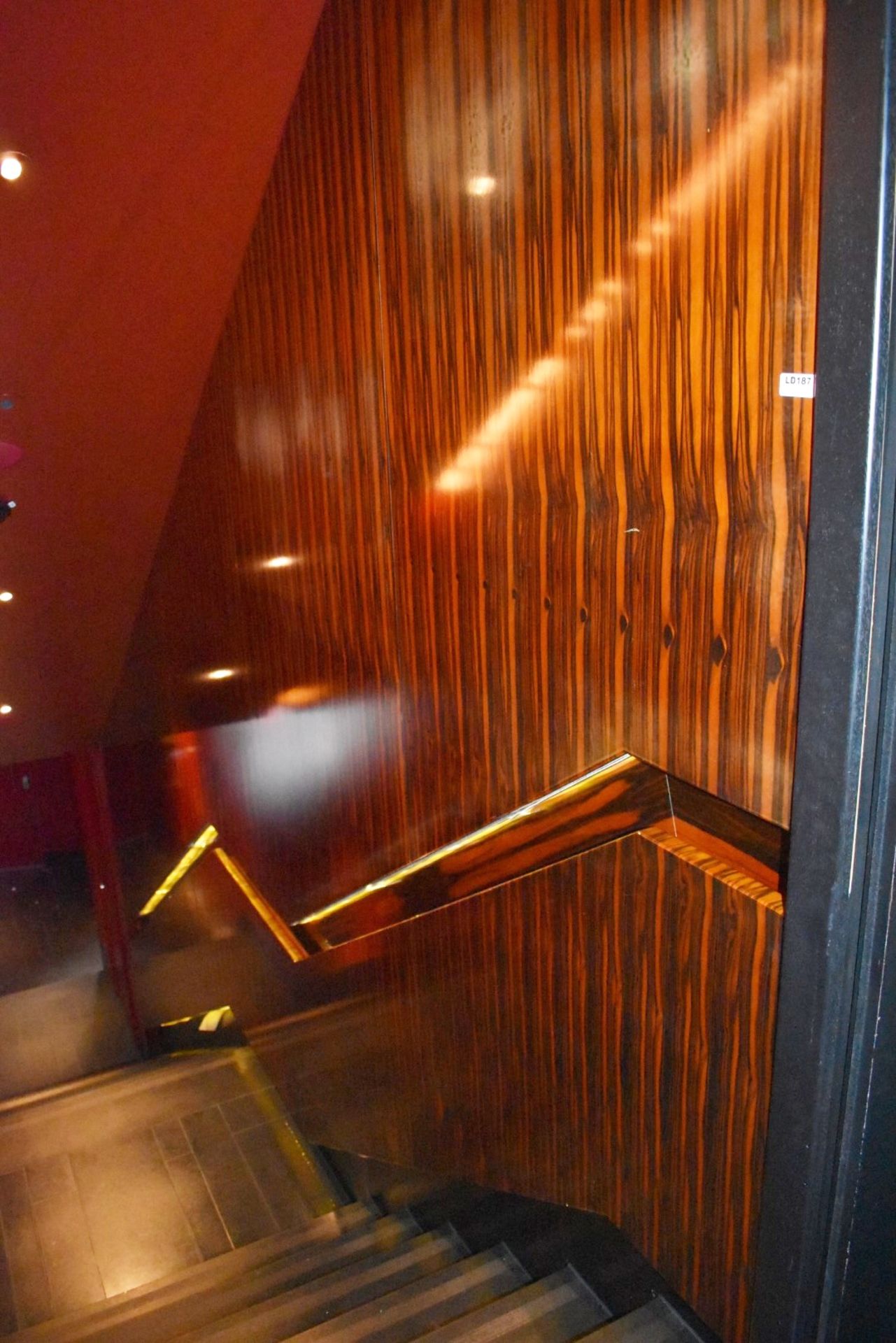 1 x Zebrano Wood Stair Panelling With Integrated Illuminated Hand Rail - Five Metres In Length - - Image 8 of 8